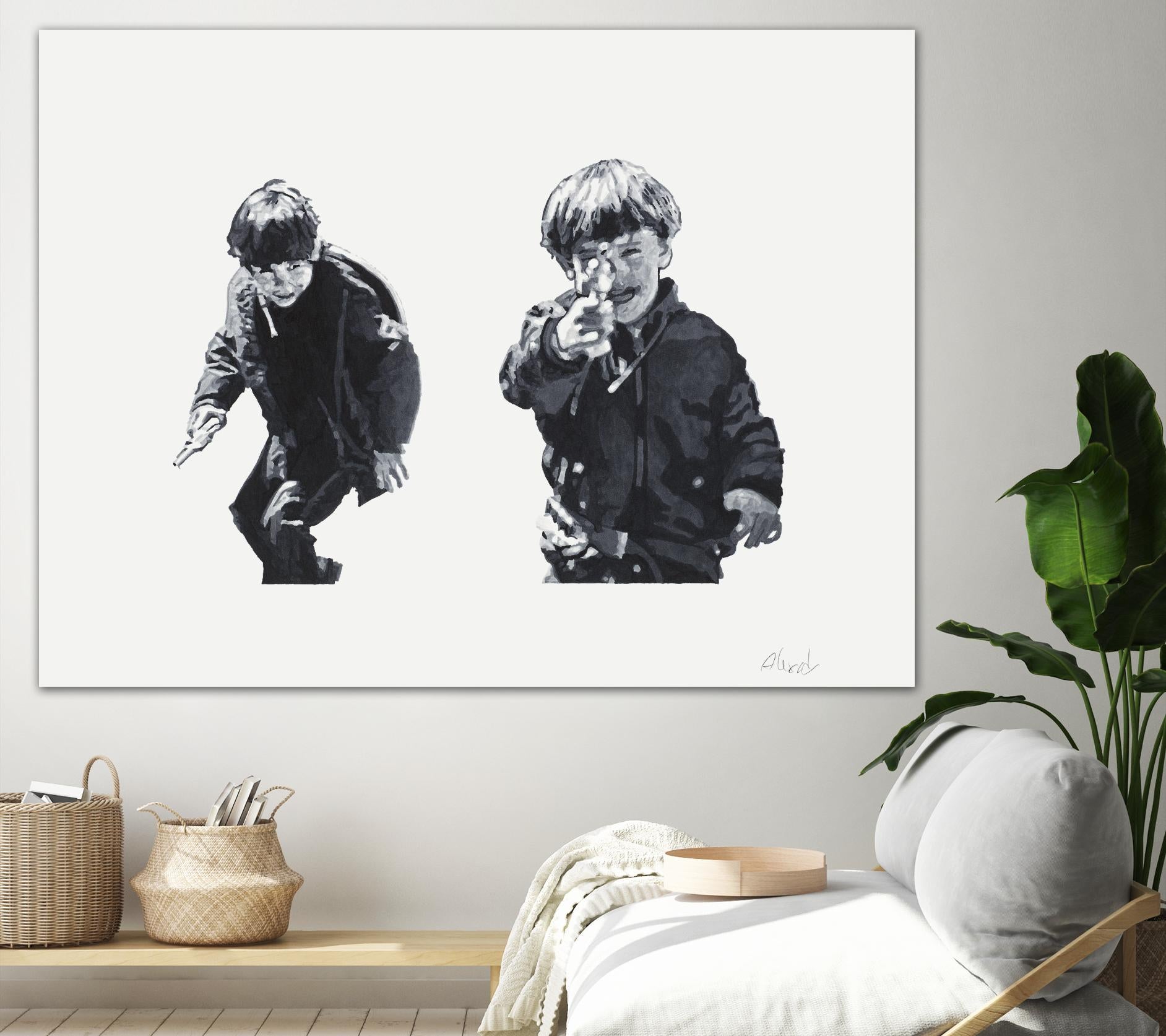 Gun Play by Gill Alexander on GIANT ART - white men and women