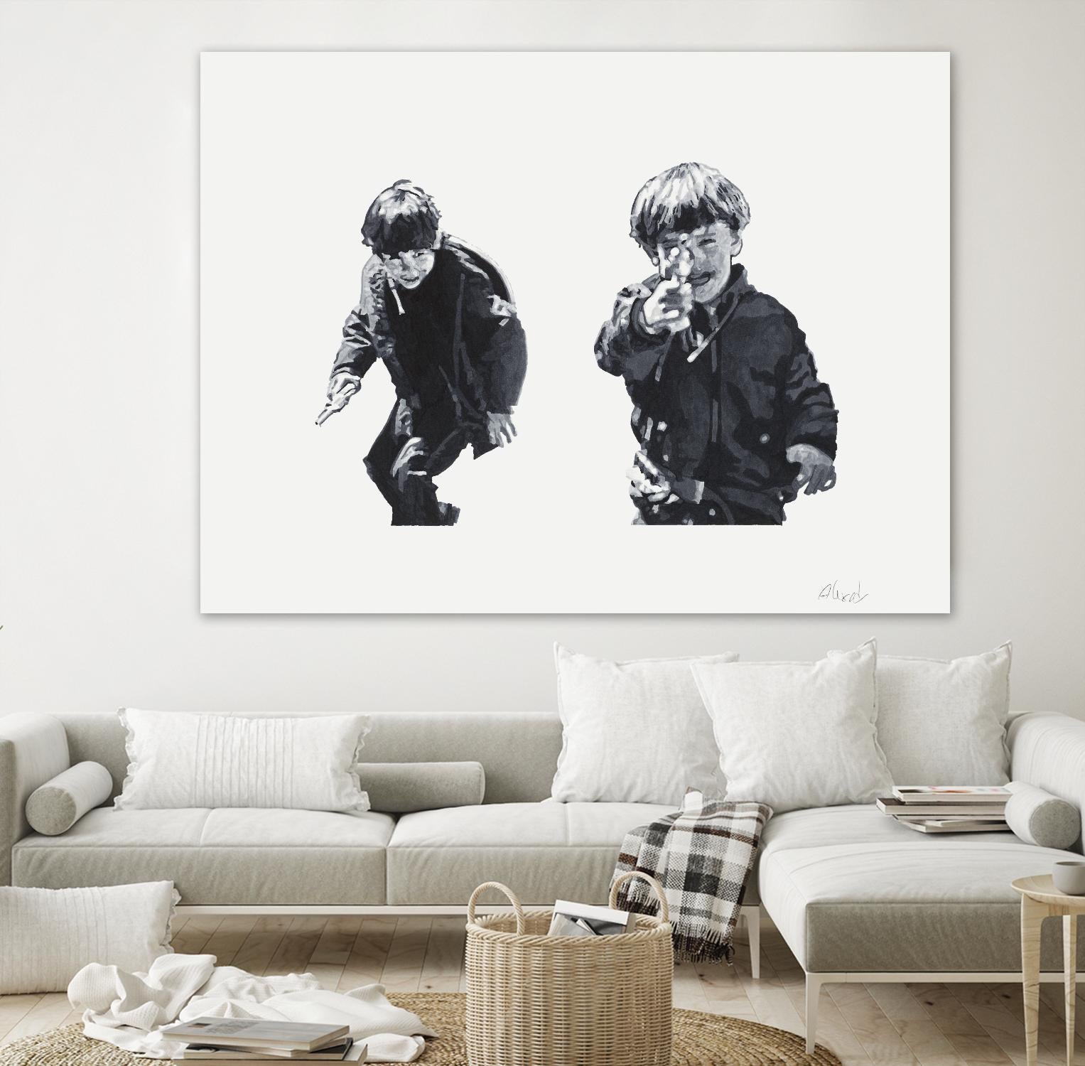 Gun Play by Gill Alexander on GIANT ART - white men and women