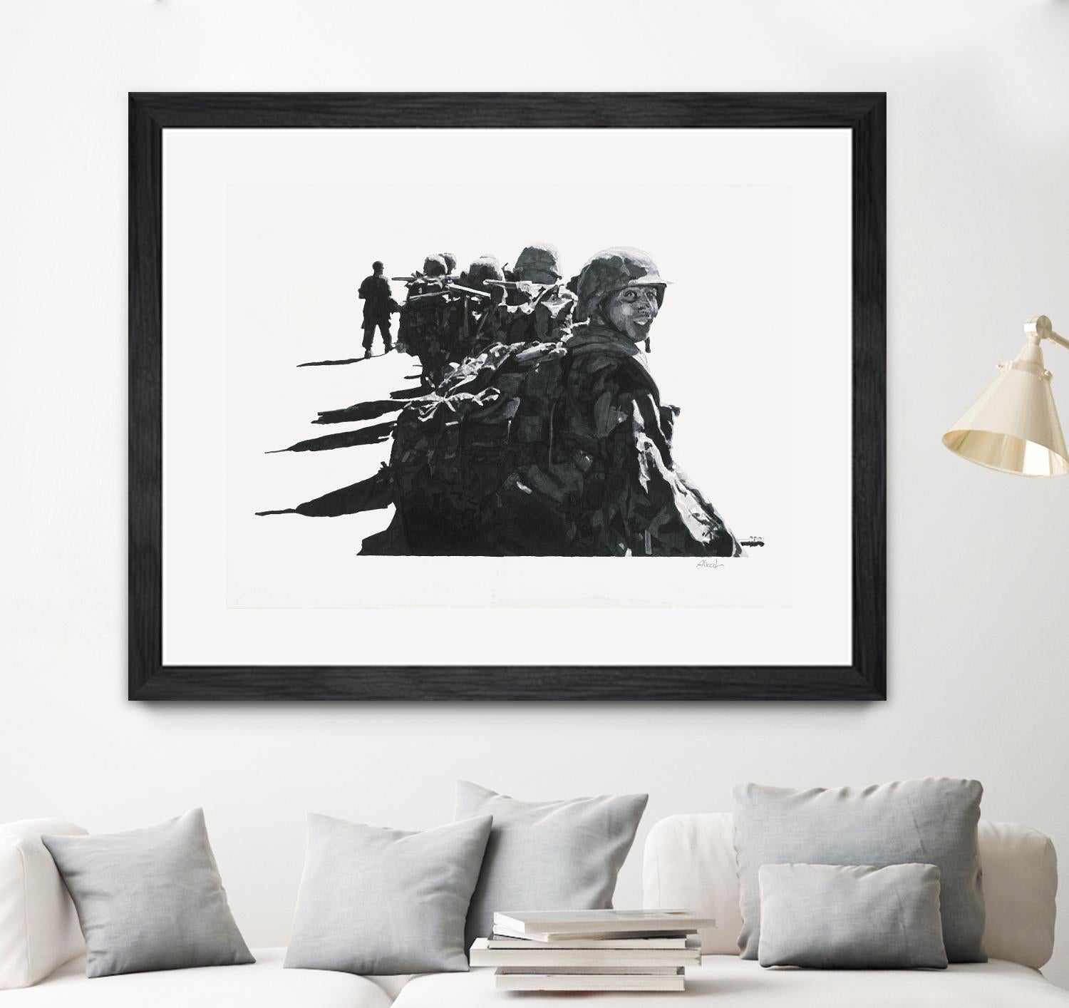 Last look by Gill Alexander on GIANT ART - white black & white