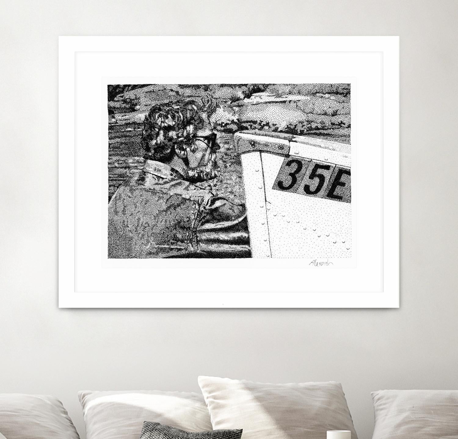 Skipper by Gill Alexander on GIANT ART - white black & white homme