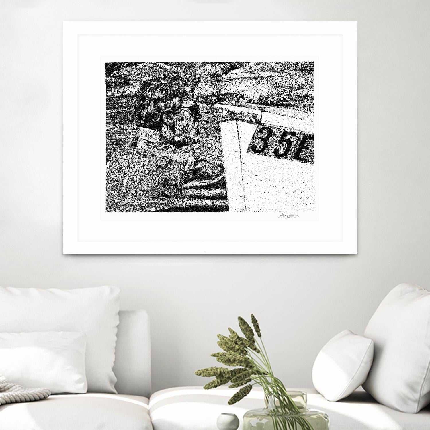 Skipper by Gill Alexander on GIANT ART - white black & white homme