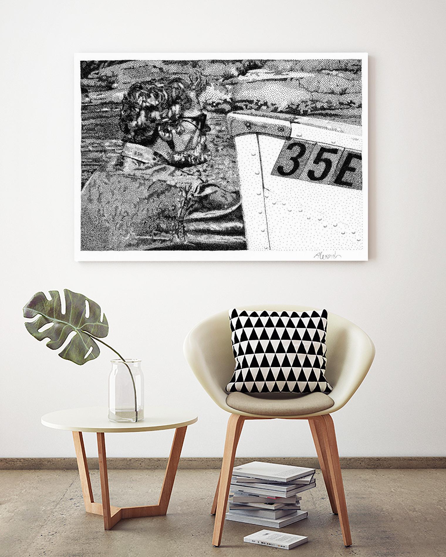 Skipper by Gill Alexander on GIANT ART - white black & white homme