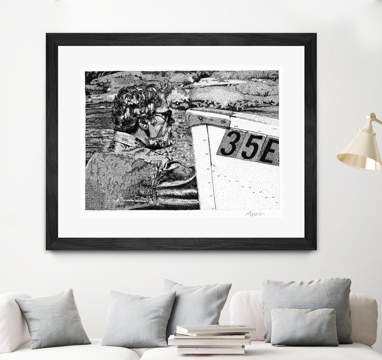 Skipper by Gill Alexander on GIANT ART - white black & white homme