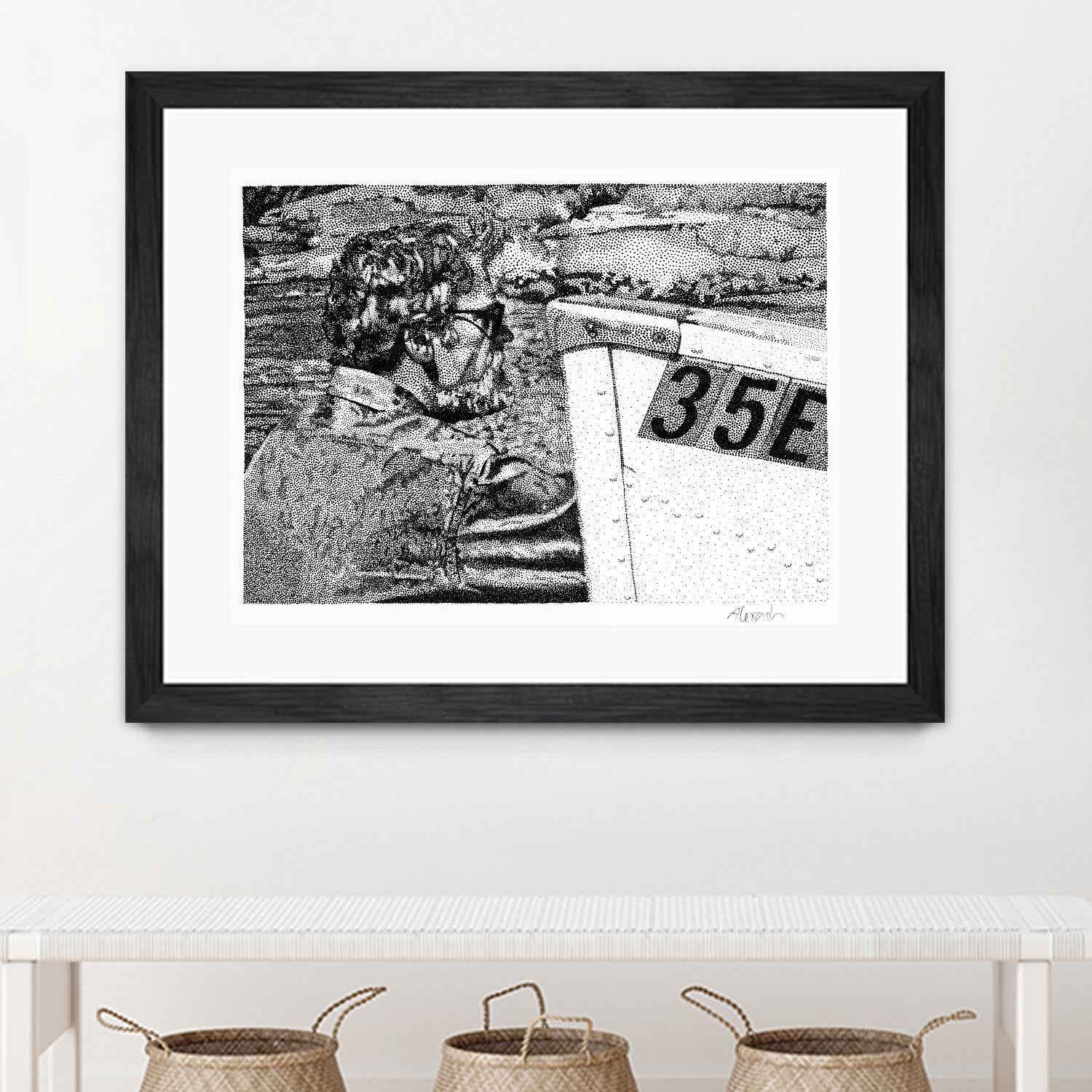 Skipper by Gill Alexander on GIANT ART - white black & white homme
