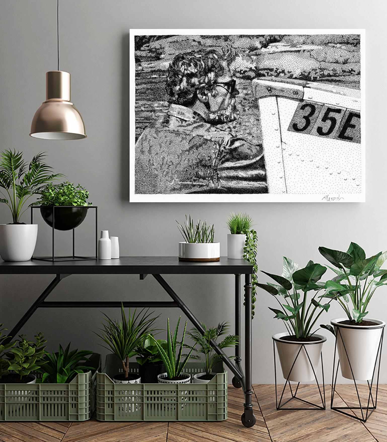 Skipper by Gill Alexander on GIANT ART - white black & white homme