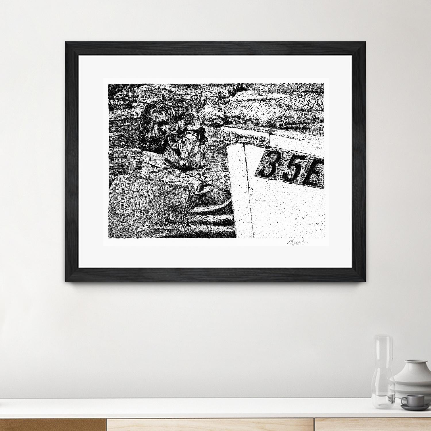 Skipper by Gill Alexander on GIANT ART - white black & white homme