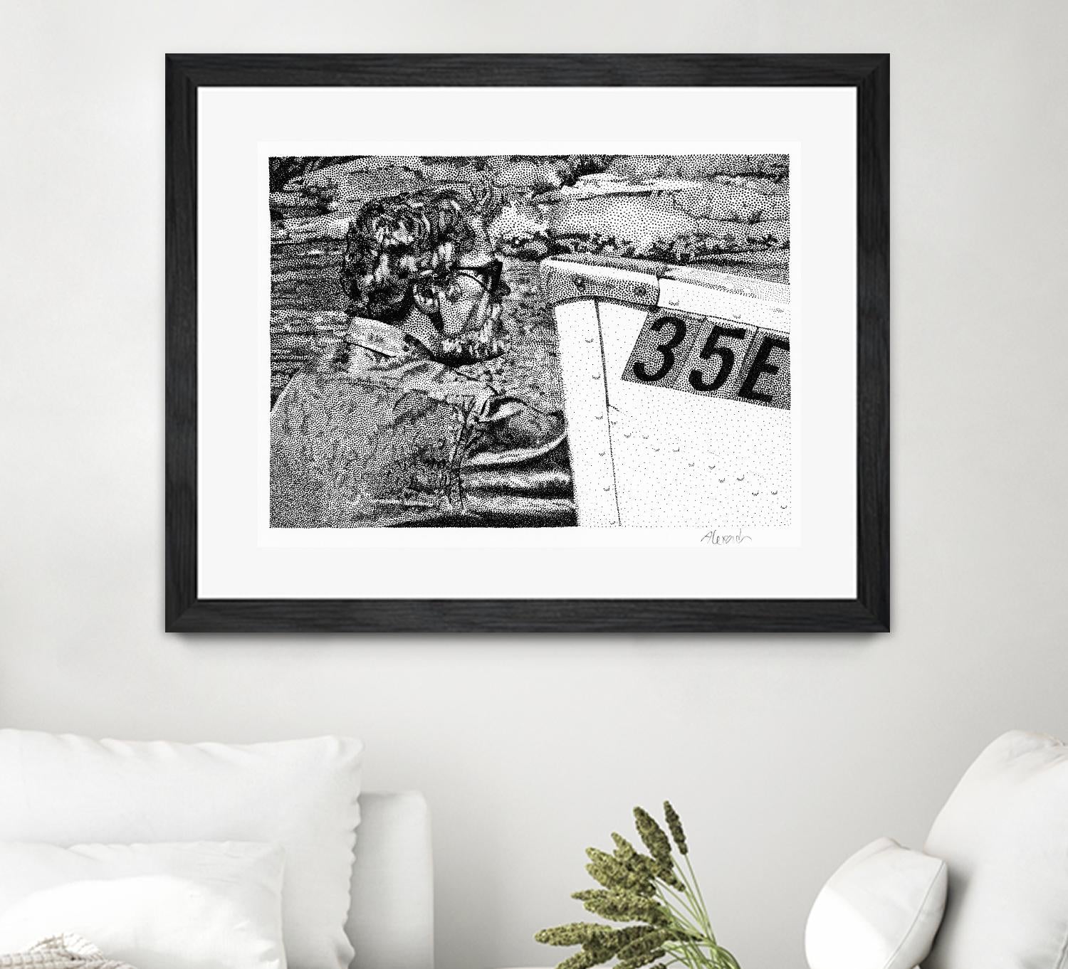Skipper by Gill Alexander on GIANT ART - white black & white homme