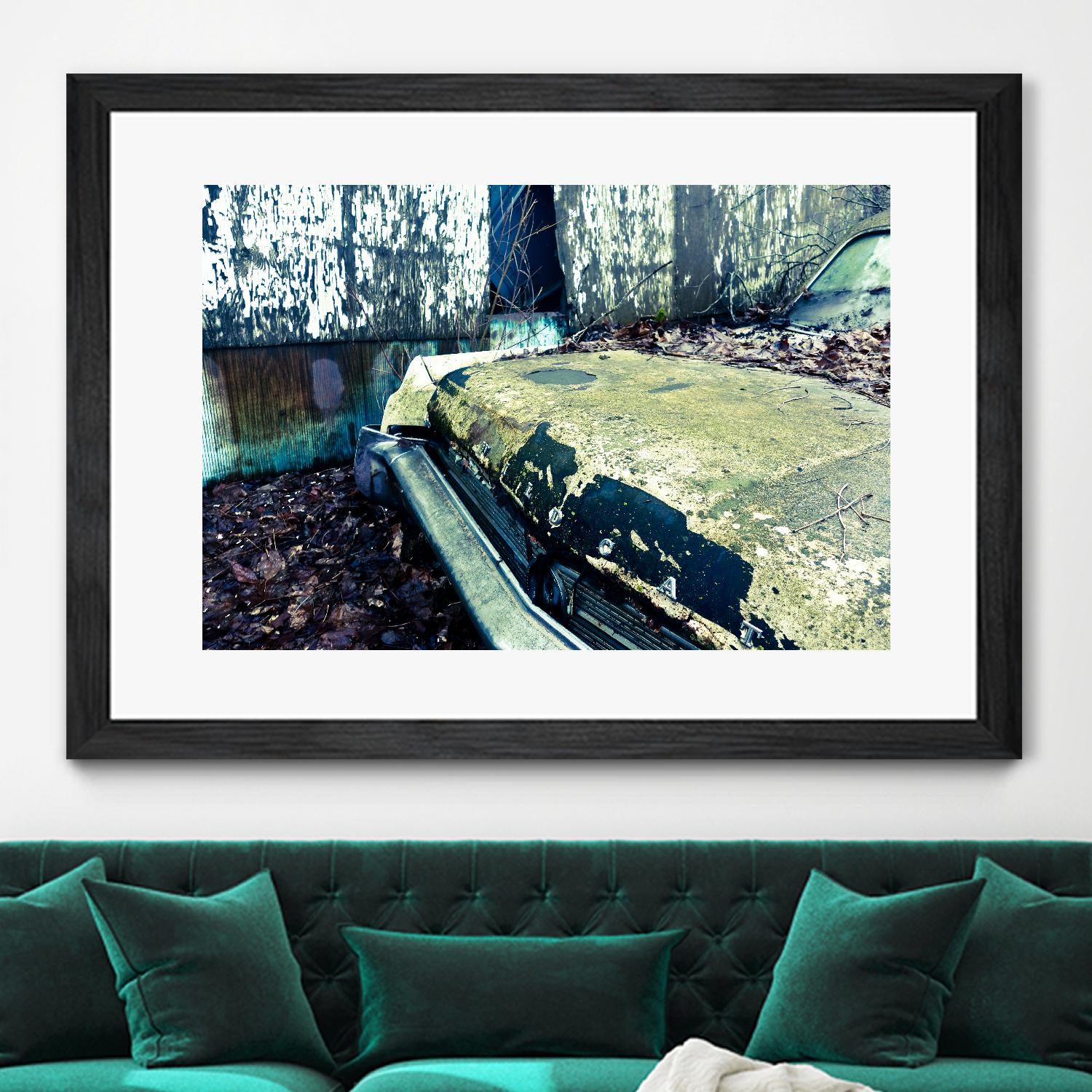 Car III by Jean-François Dupuis on GIANT ART - blue photography rust