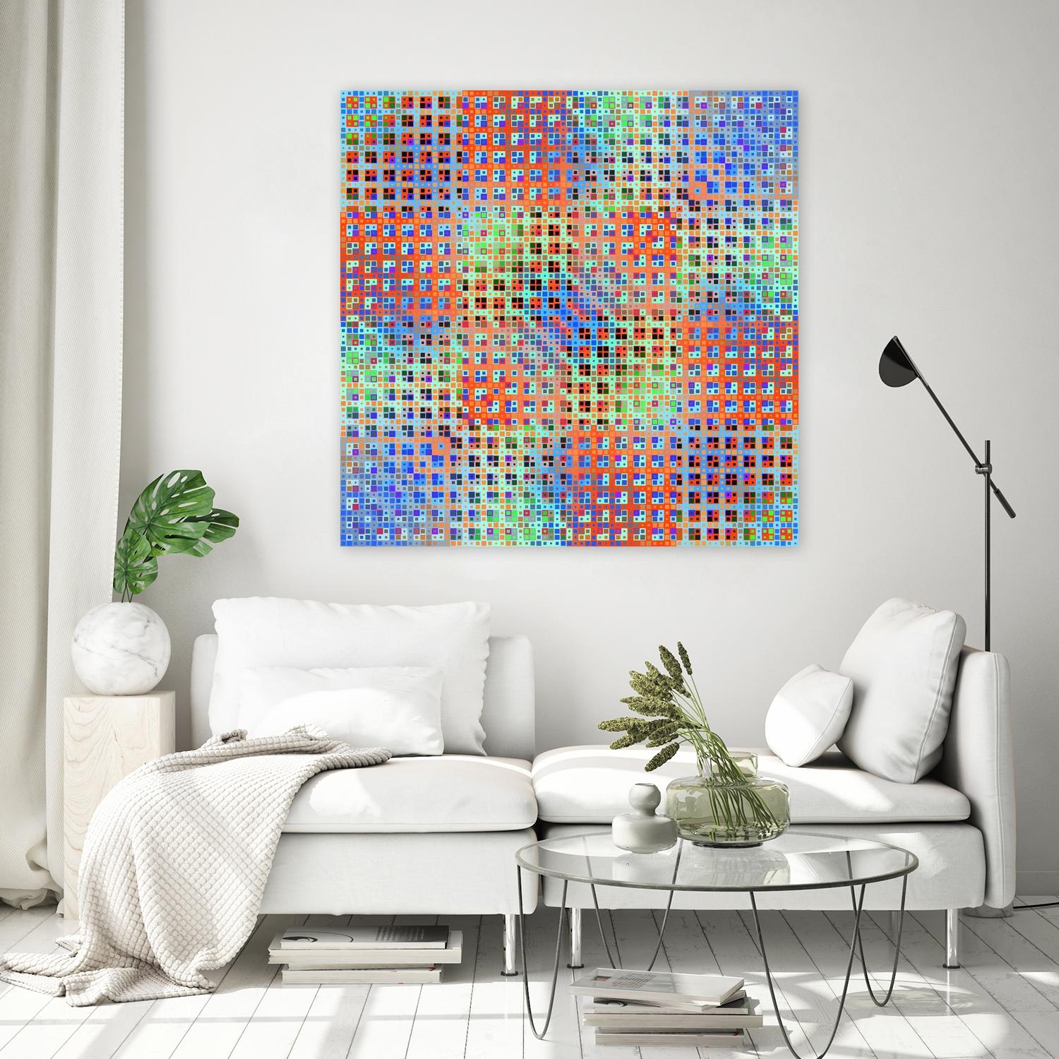 Pi_Dot_Pi_1-3_1 by Xosé Salgado on GIANT ART - orange digital pointillisme