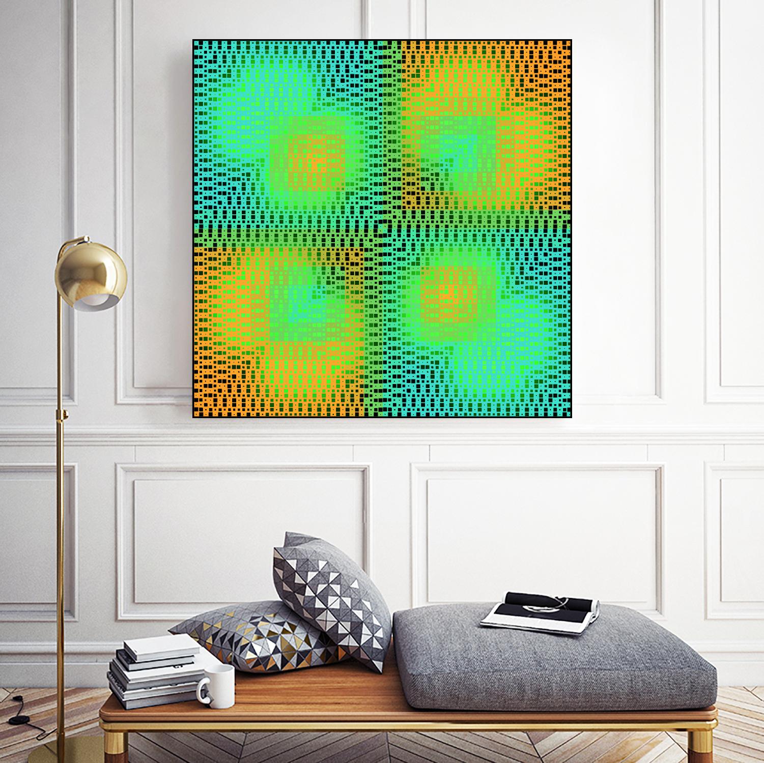 Pi_Dot_Pi_4_2-2_30 by Xosé Salgado on GIANT ART - yellow abstract