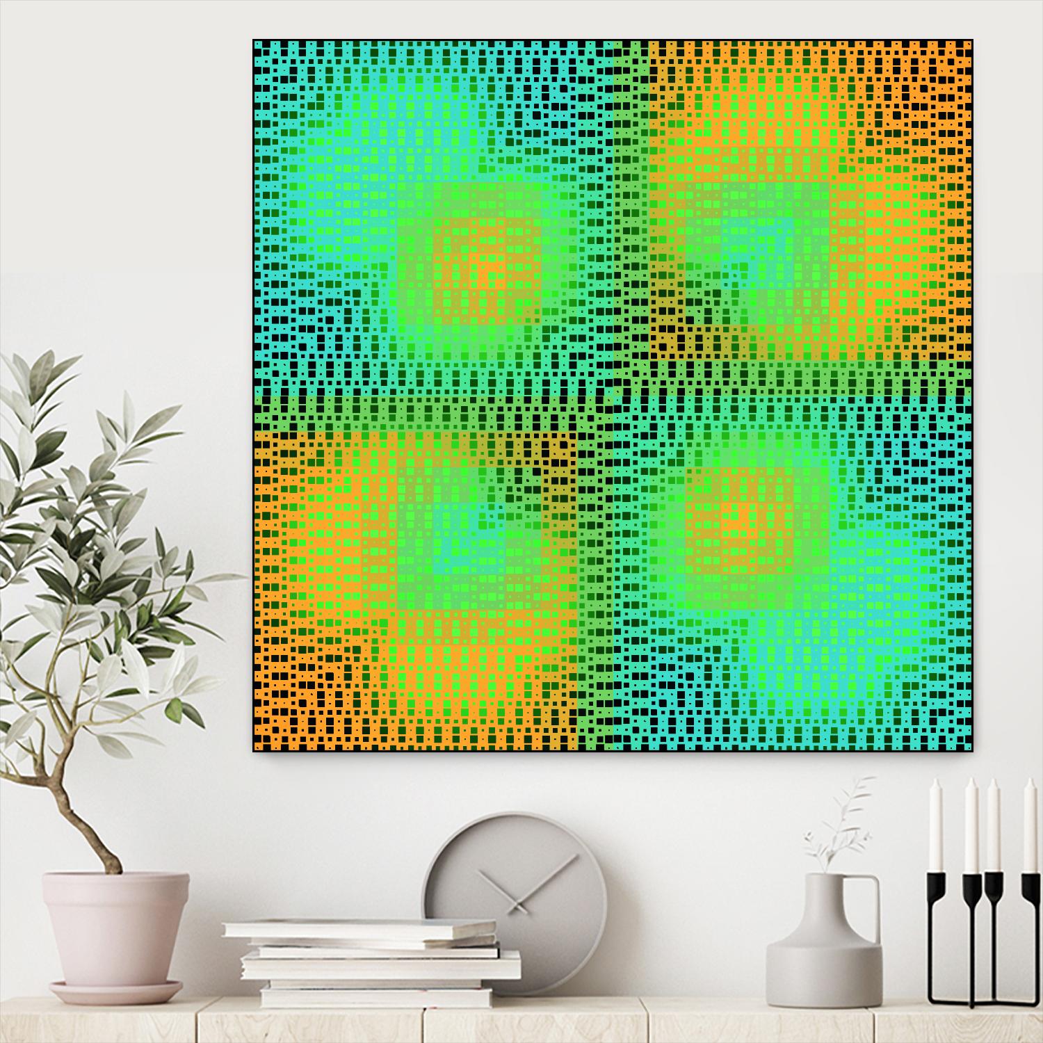 Pi_Dot_Pi_4_2-2_30 by Xosé Salgado on GIANT ART - yellow abstract