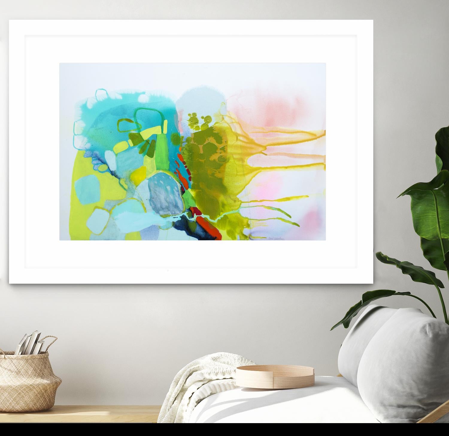 Find me comfort by Claire Desjardins on GIANT ART - pink abstract transparency