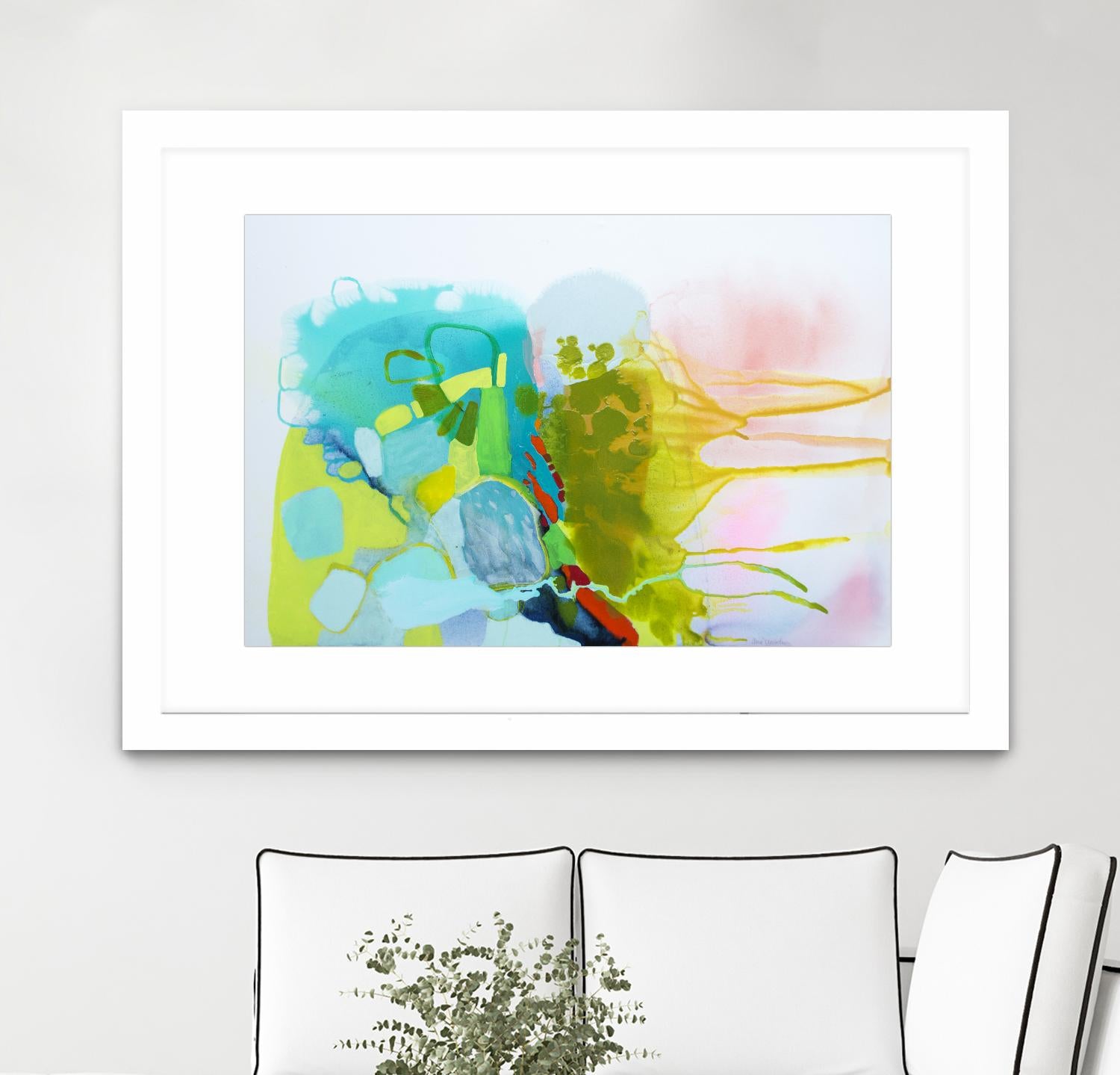 Find me comfort by Claire Desjardins on GIANT ART - pink abstract transparency