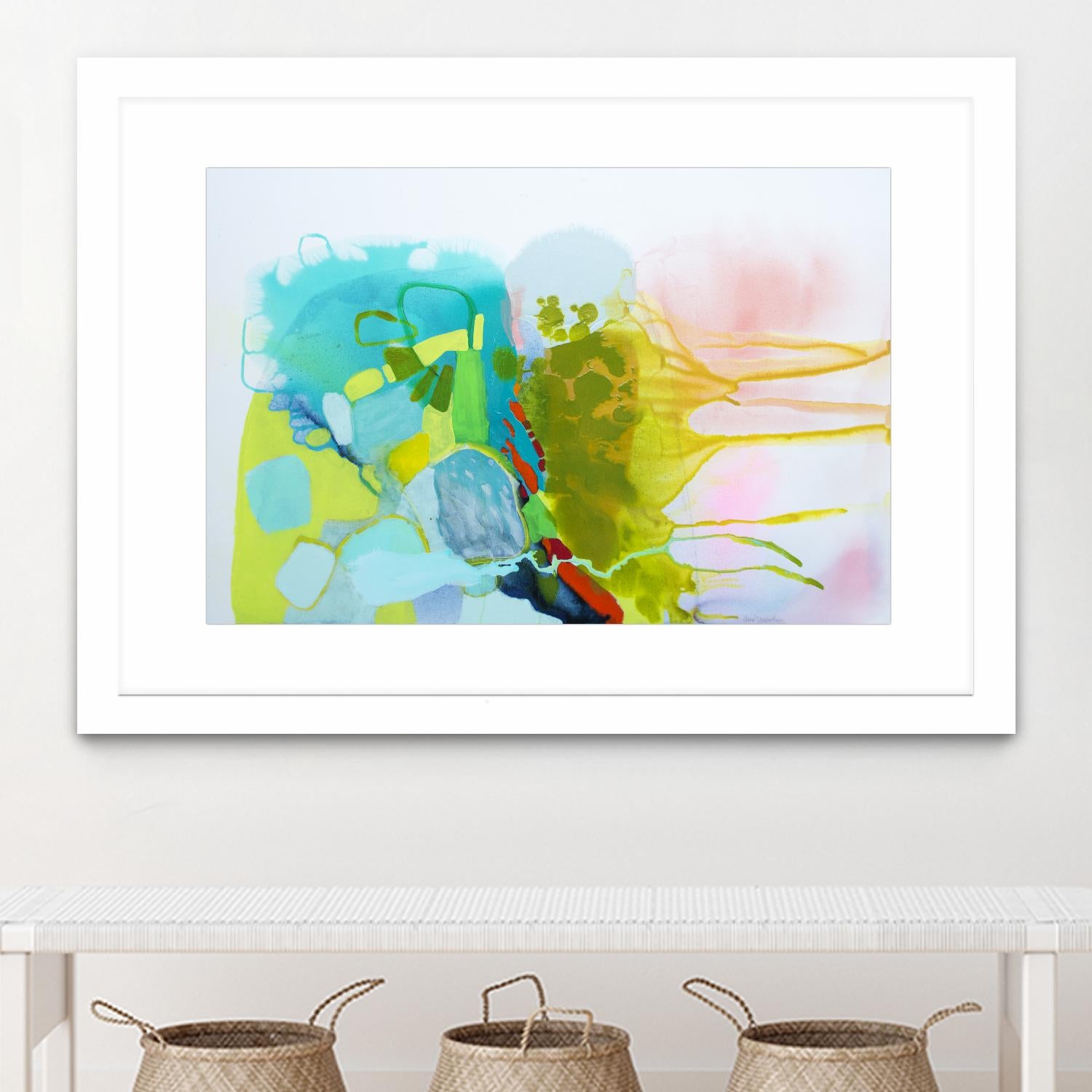 Find me comfort by Claire Desjardins on GIANT ART - pink abstract transparency