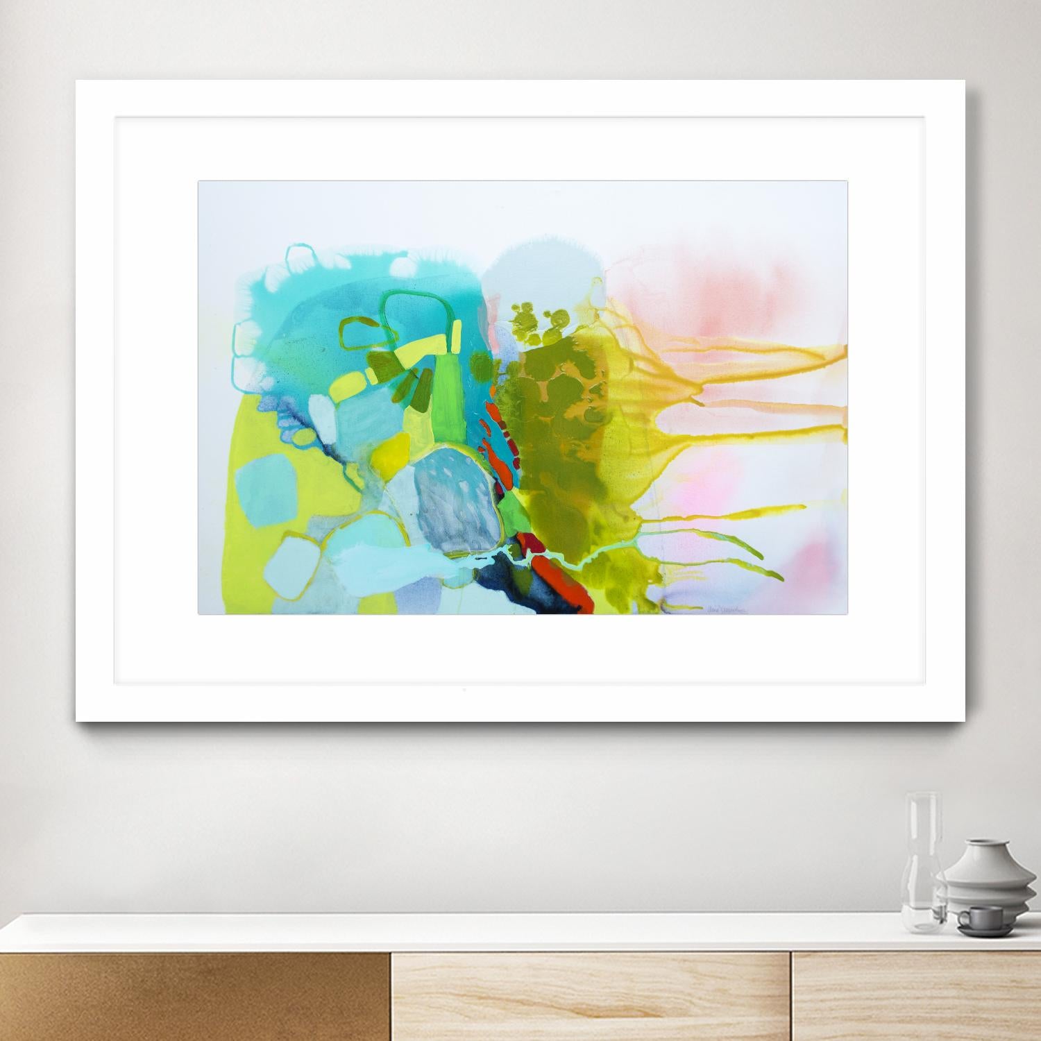 Find me comfort by Claire Desjardins on GIANT ART - pink abstract transparency