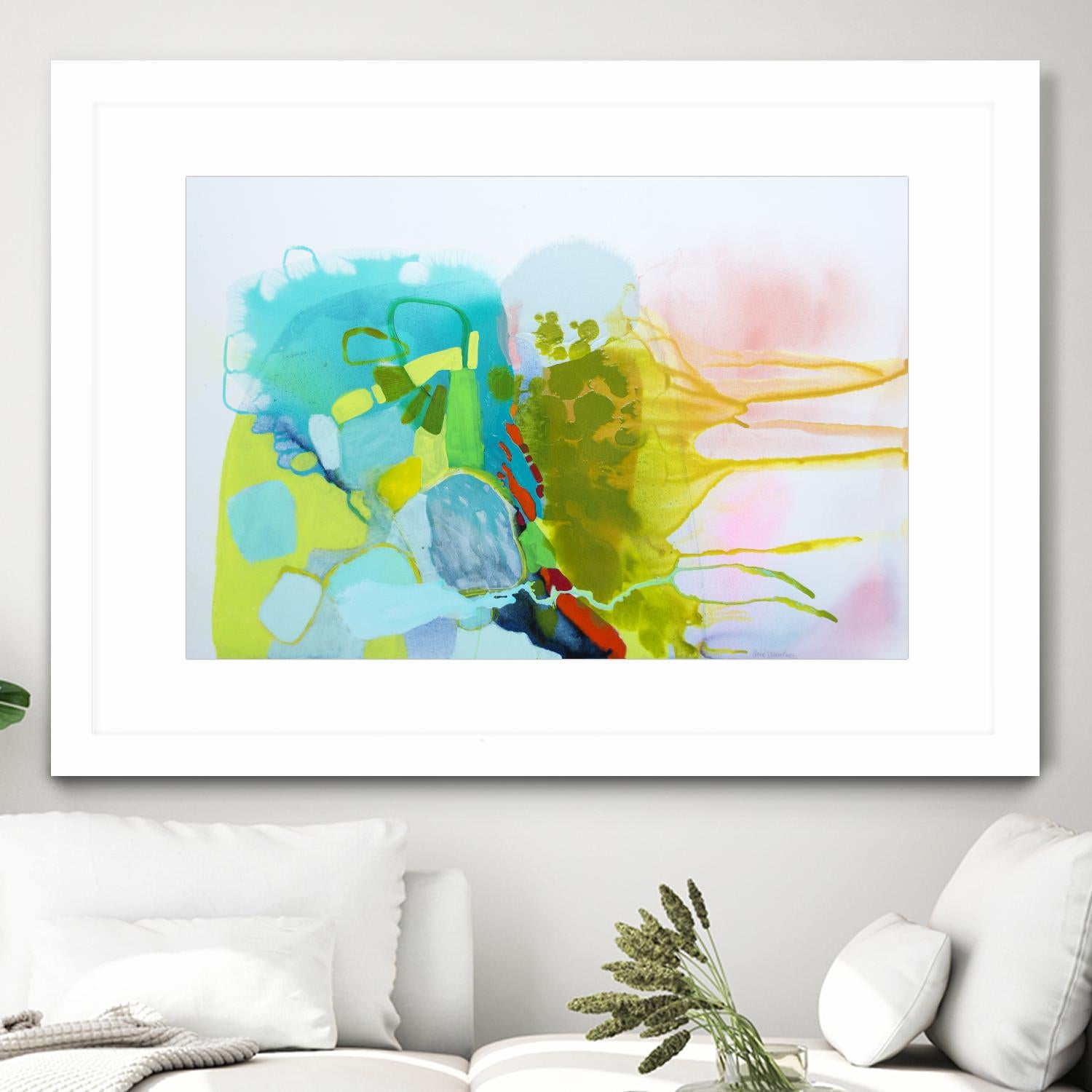 Find me comfort by Claire Desjardins on GIANT ART - pink abstract transparency