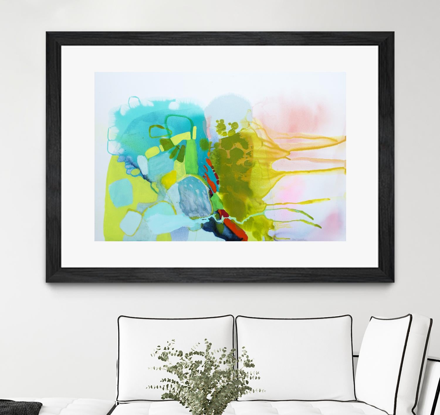 Find me comfort by Claire Desjardins on GIANT ART - pink abstract transparency