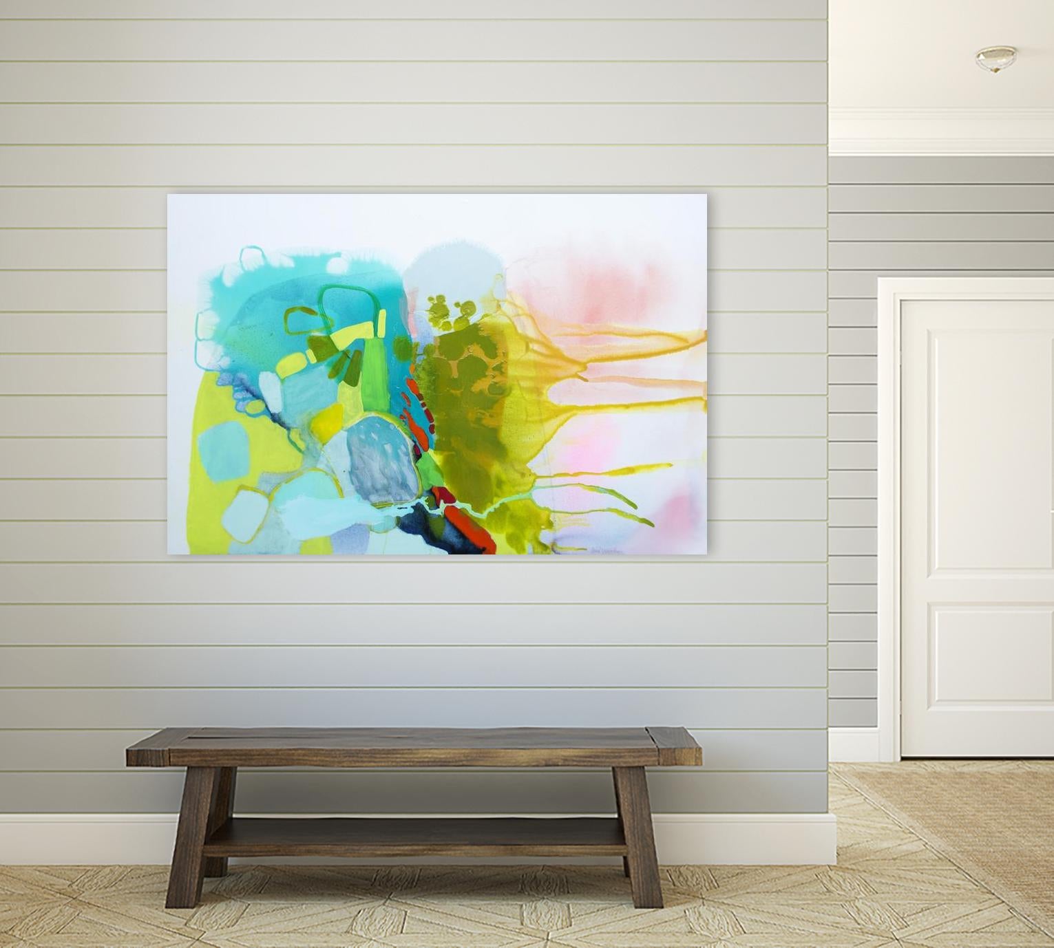 Find me comfort by Claire Desjardins on GIANT ART - pink abstract transparency