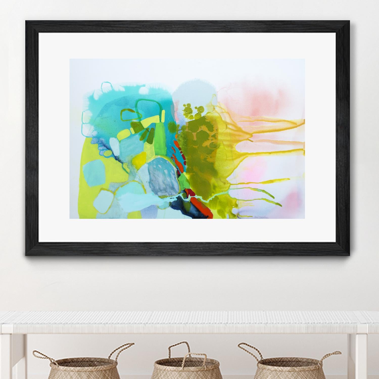 Find me comfort by Claire Desjardins on GIANT ART - pink abstract transparency