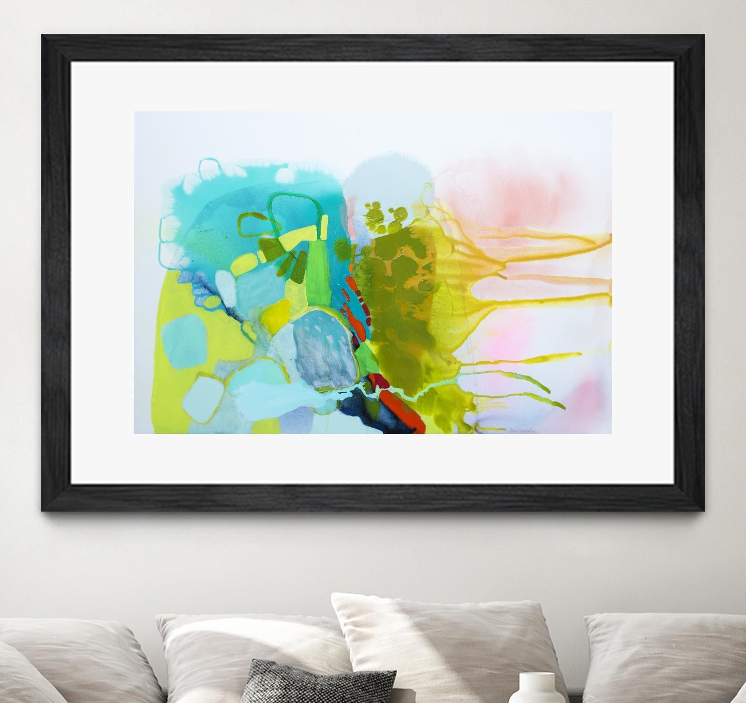 Find me comfort by Claire Desjardins on GIANT ART - pink abstract transparency