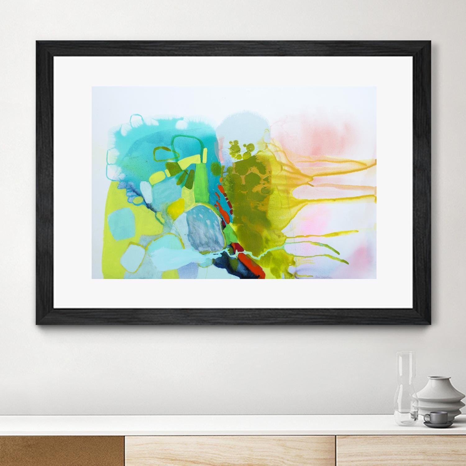 Find me comfort by Claire Desjardins on GIANT ART - pink abstract transparency