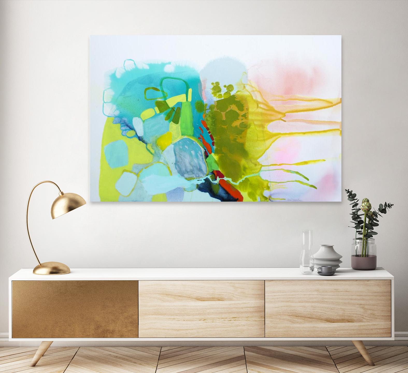 Find me comfort by Claire Desjardins on GIANT ART - pink abstract transparency