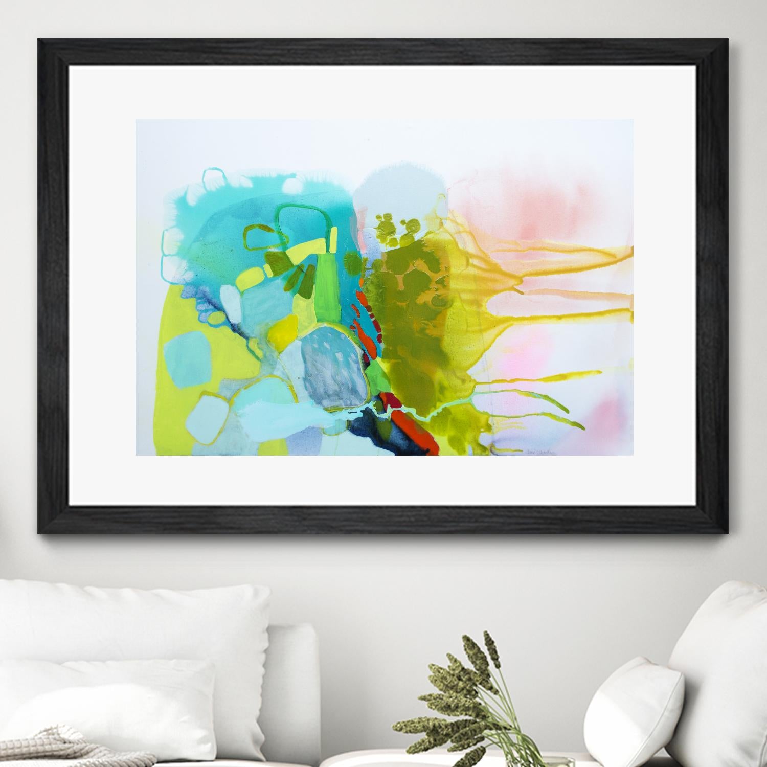 Find me comfort by Claire Desjardins on GIANT ART - pink abstract transparency