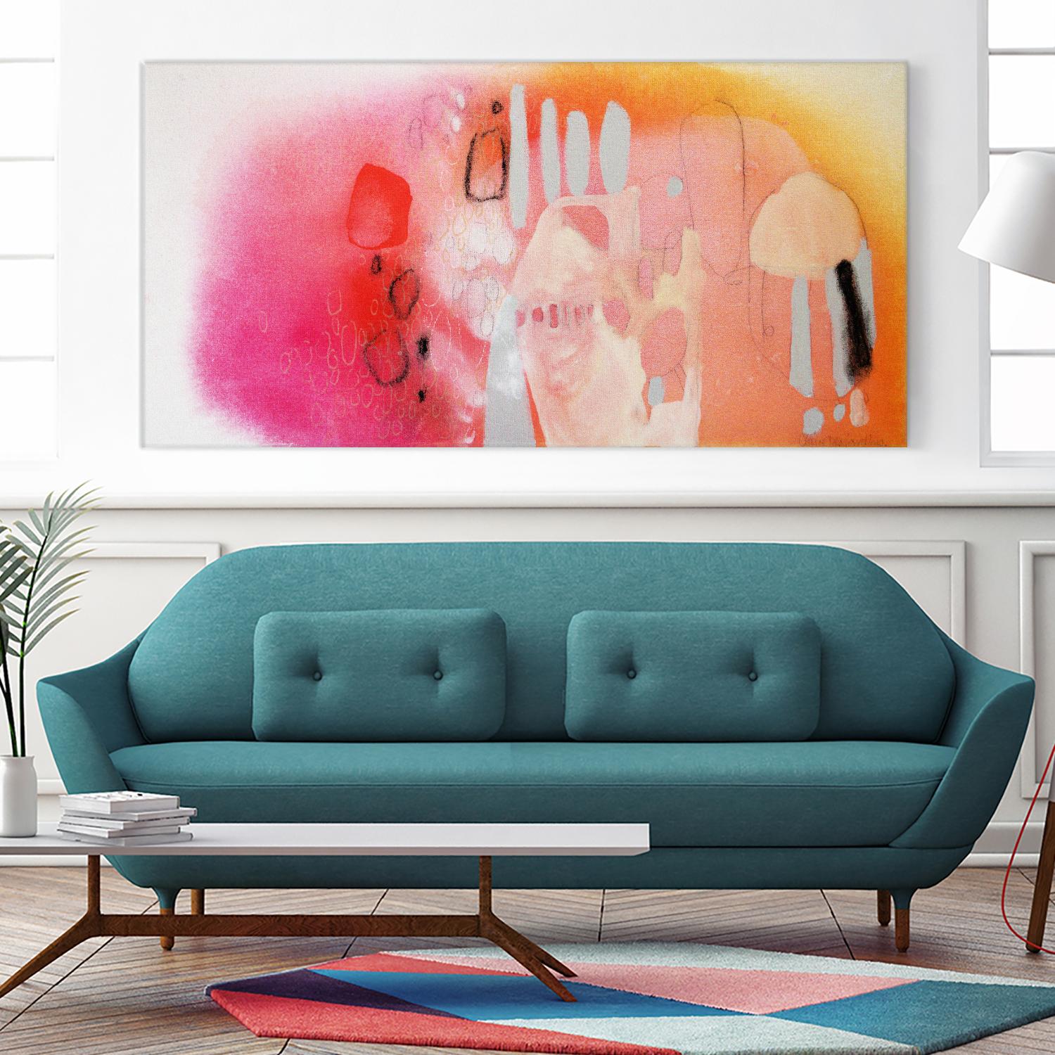 Intuition by Claire Desjardins on GIANT ART - orange abstract transparency