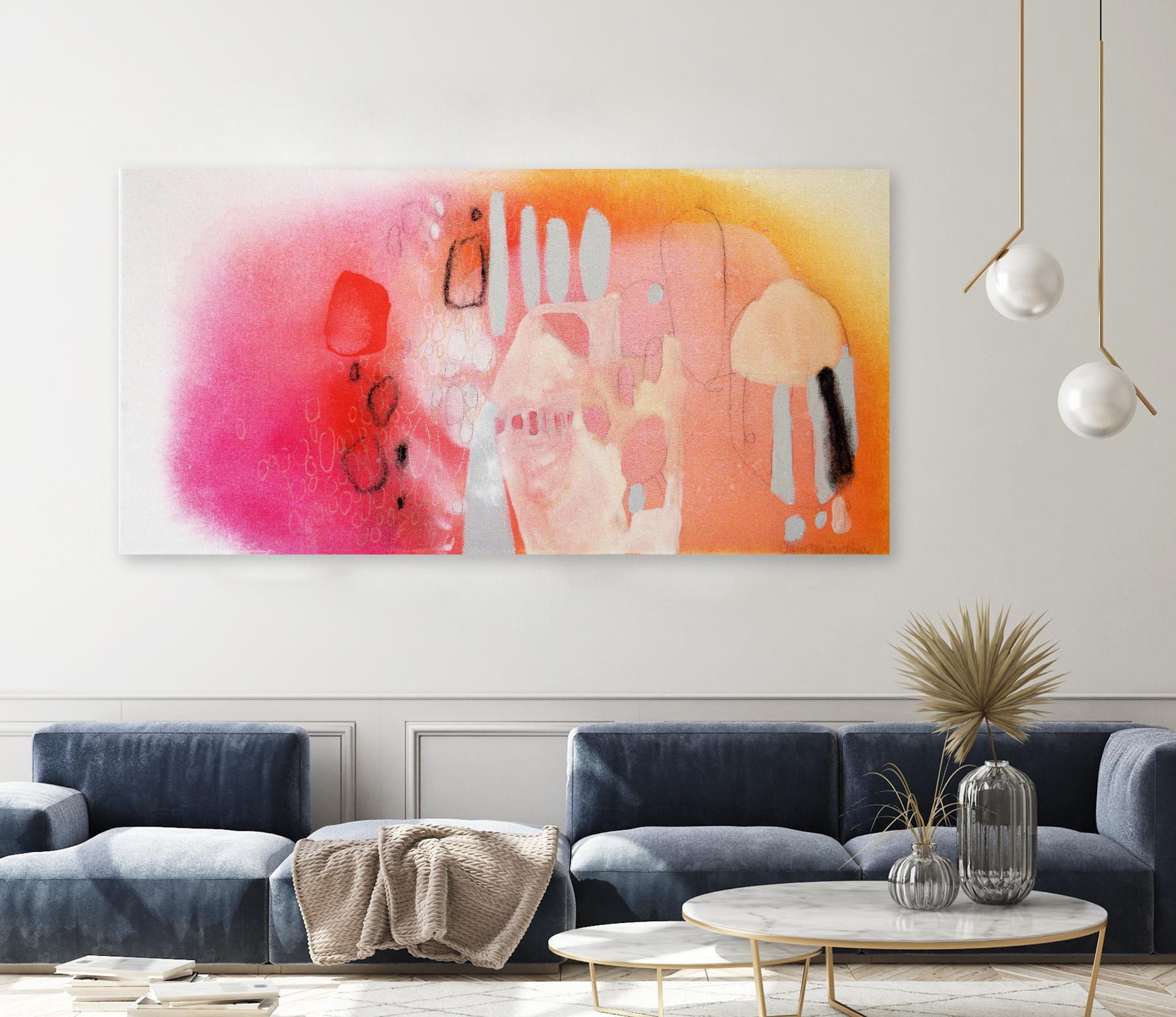 Intuition by Claire Desjardins on GIANT ART - orange abstract transparency