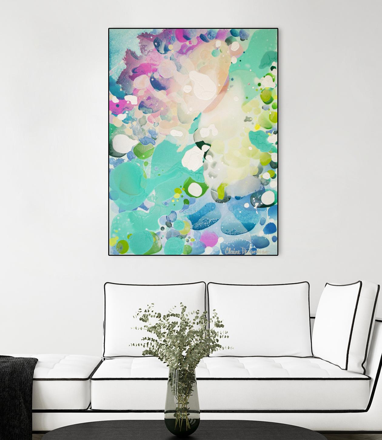 Little Kitten by Claire Desjardins on GIANT ART - blue abstract