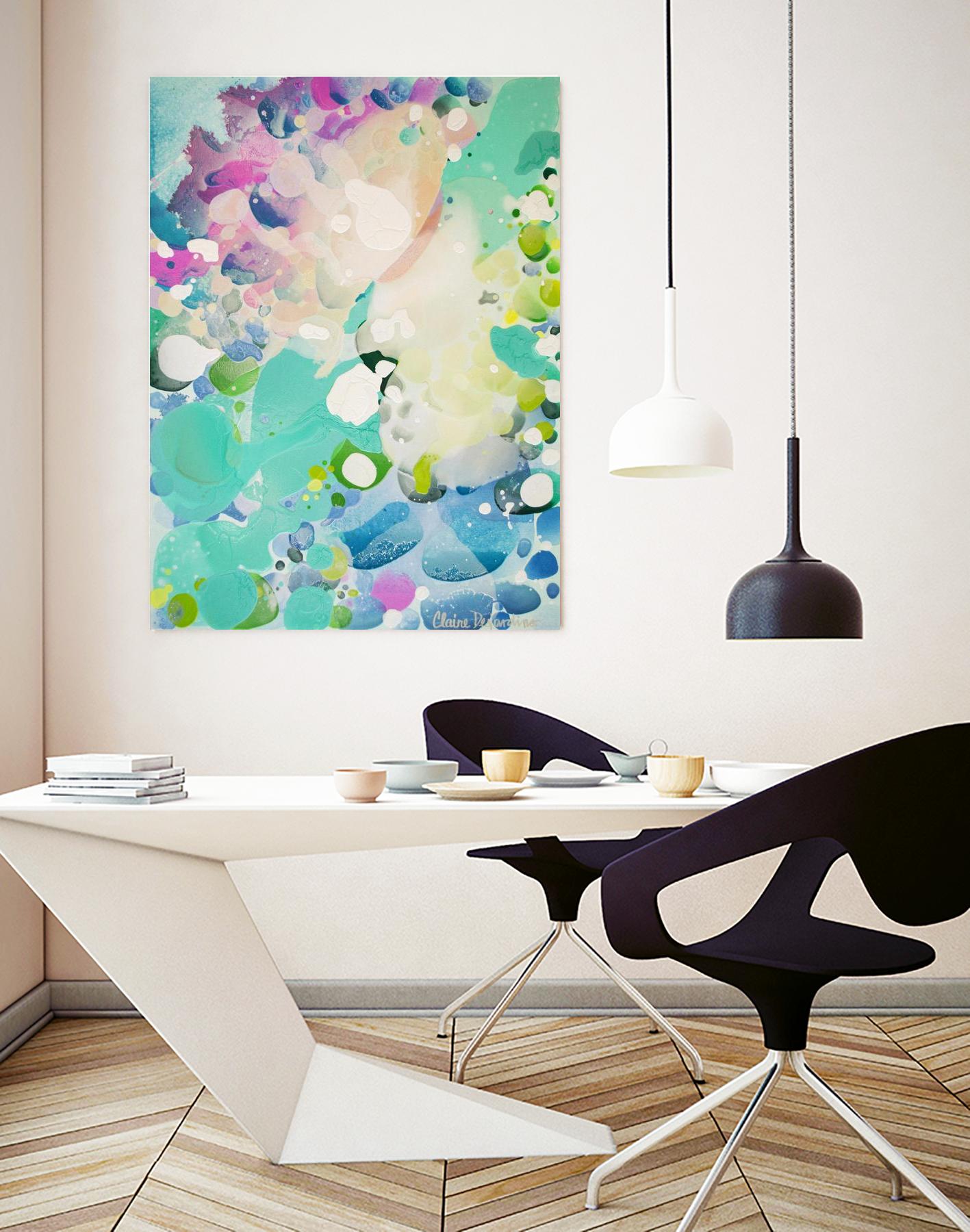 Little Kitten by Claire Desjardins on GIANT ART - blue abstract artistes du québec