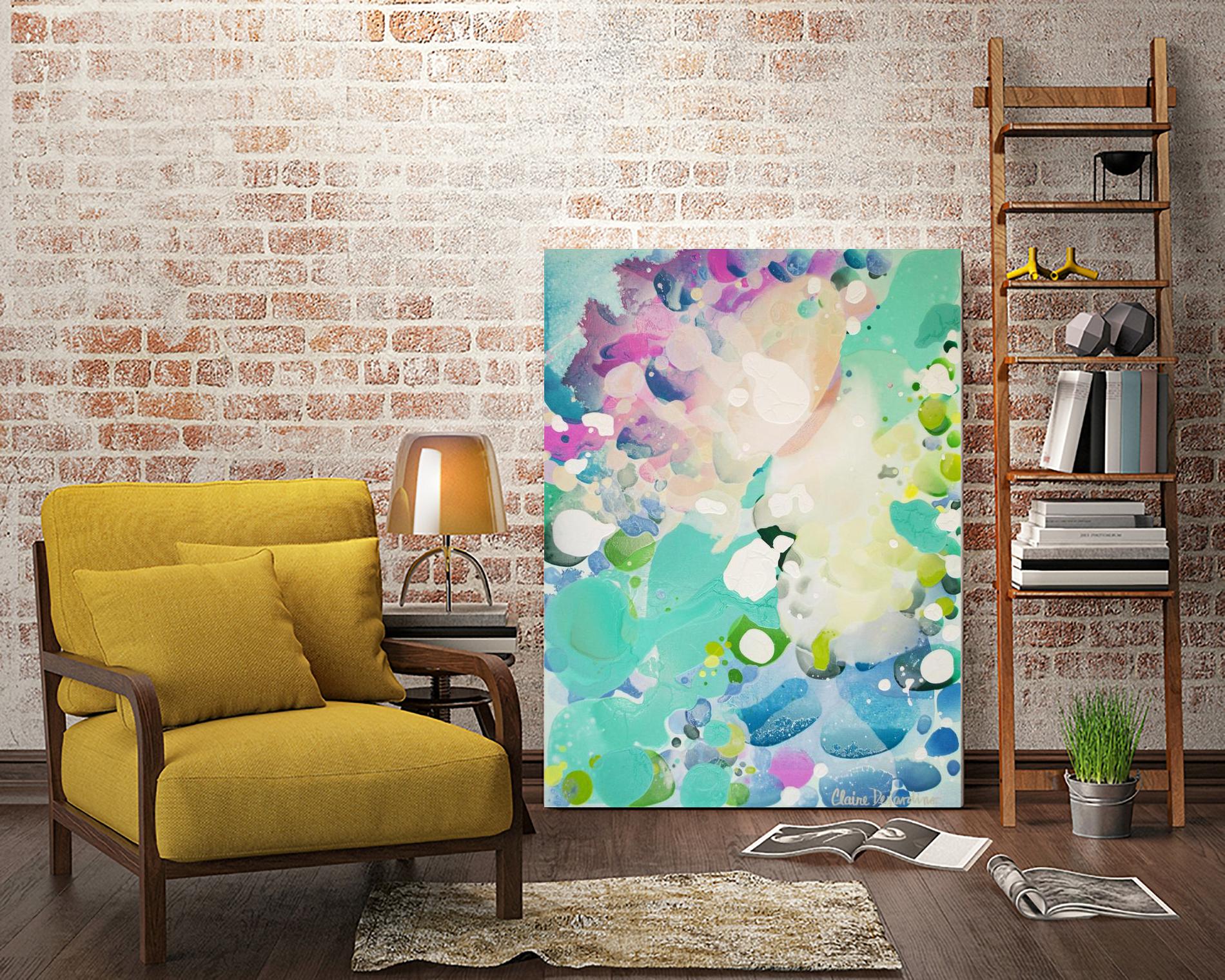 Little Kitten by Claire Desjardins on GIANT ART - blue abstract artistes du québec