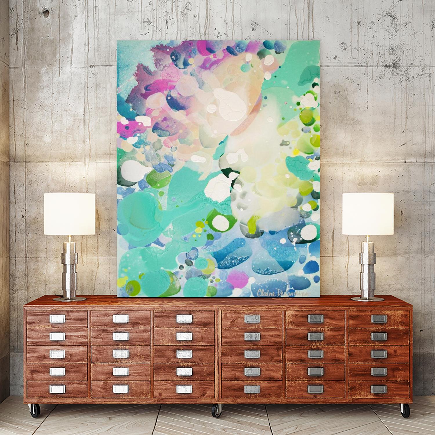 Little Kitten by Claire Desjardins on GIANT ART - blue abstract artistes du québec