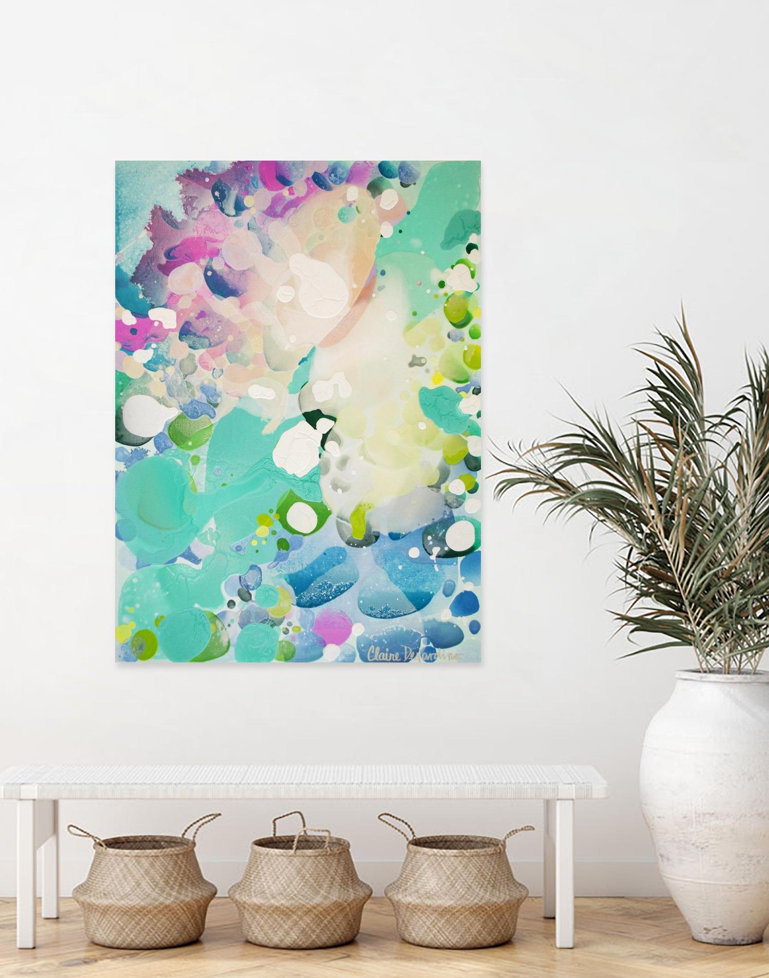 Little Kitten by Claire Desjardins on GIANT ART - blue abstract artistes du québec