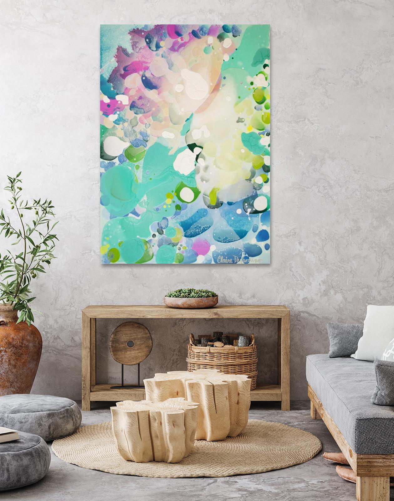 Little Kitten by Claire Desjardins on GIANT ART - blue abstract artistes du québec