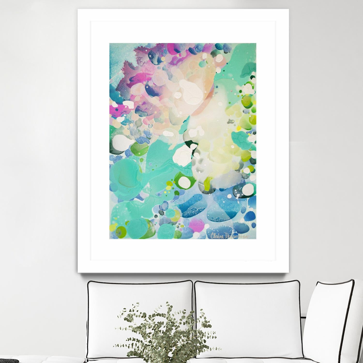 Little Kitten by Claire Desjardins on GIANT ART - blue abstract artistes du québec