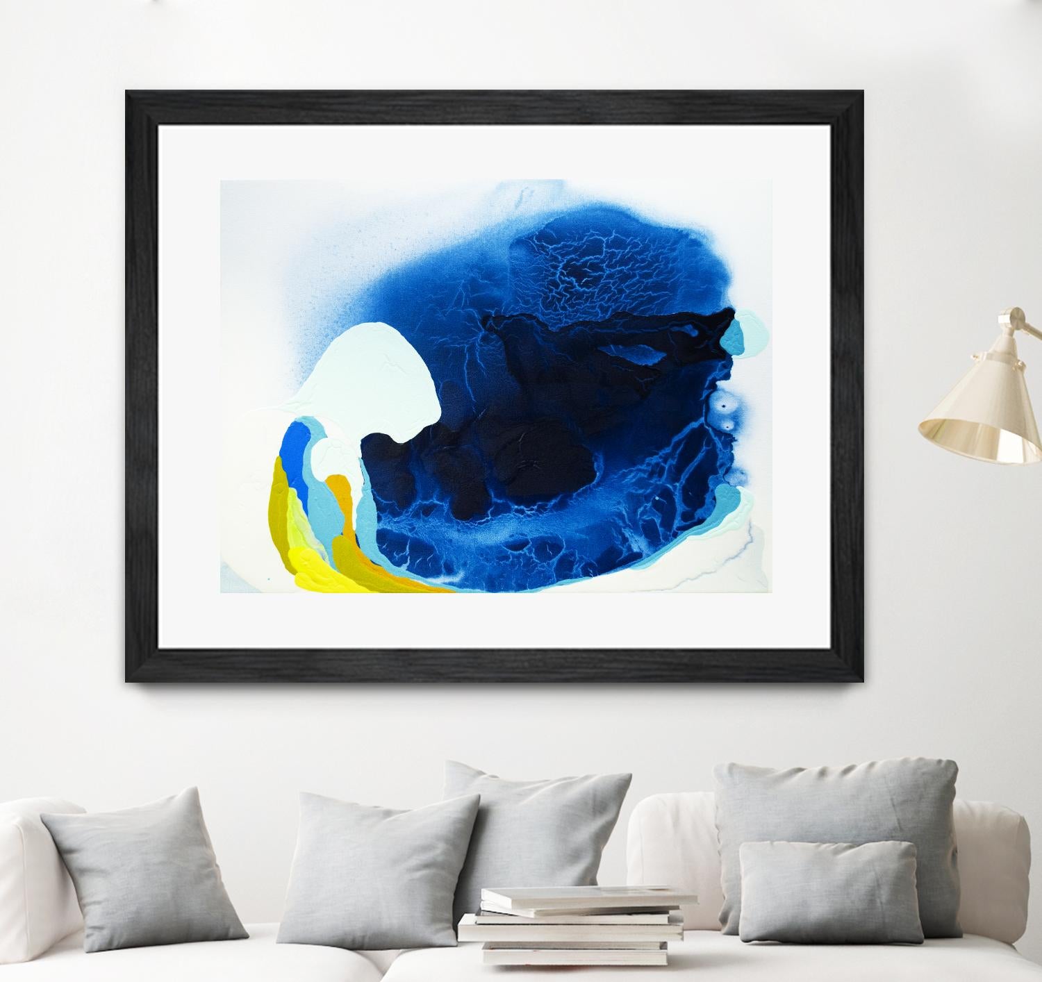 Maya V by Claire Desjardins on GIANT ART - blue abstract transparence