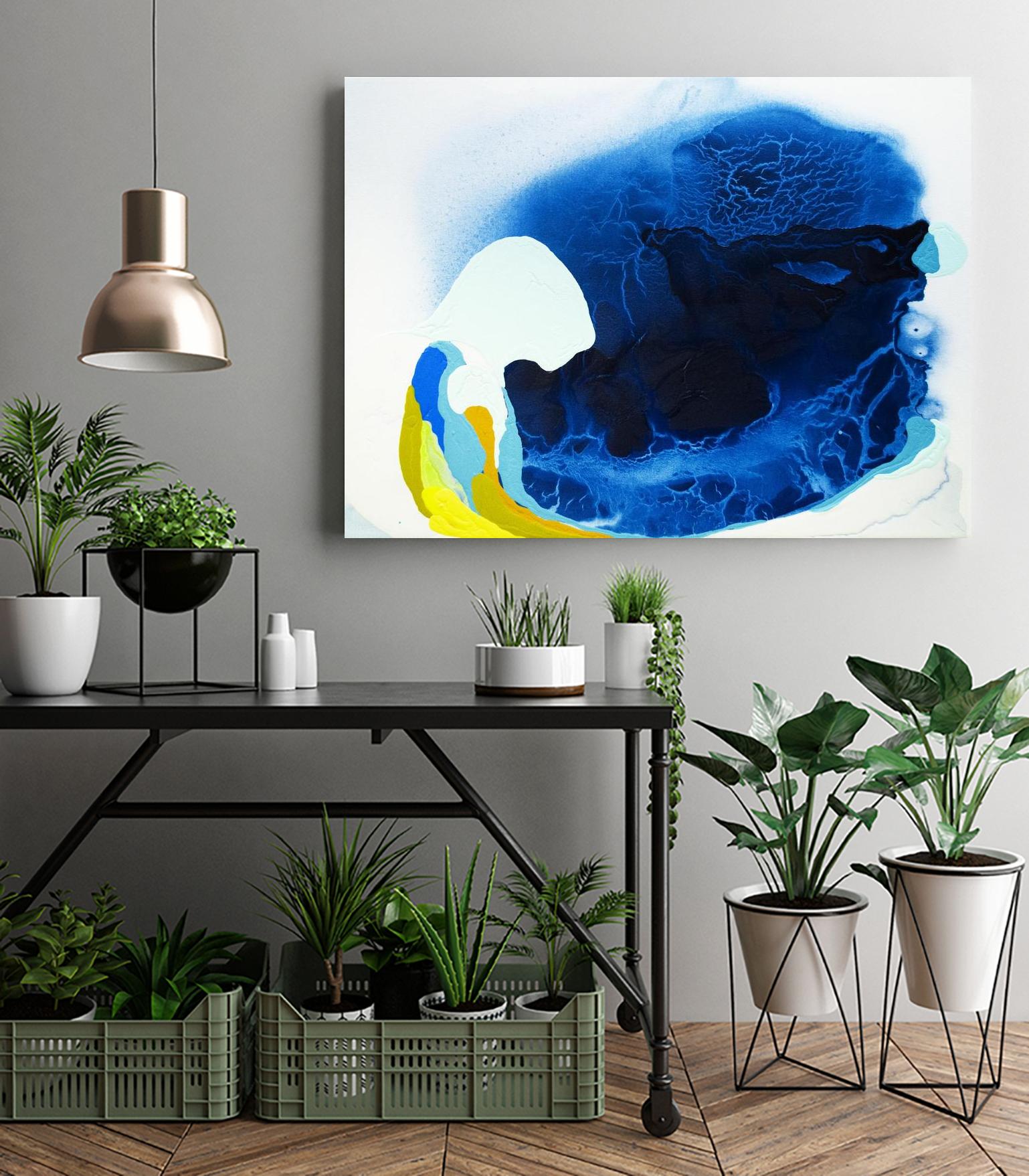 Maya V by Claire Desjardins on GIANT ART - blue abstract transparence