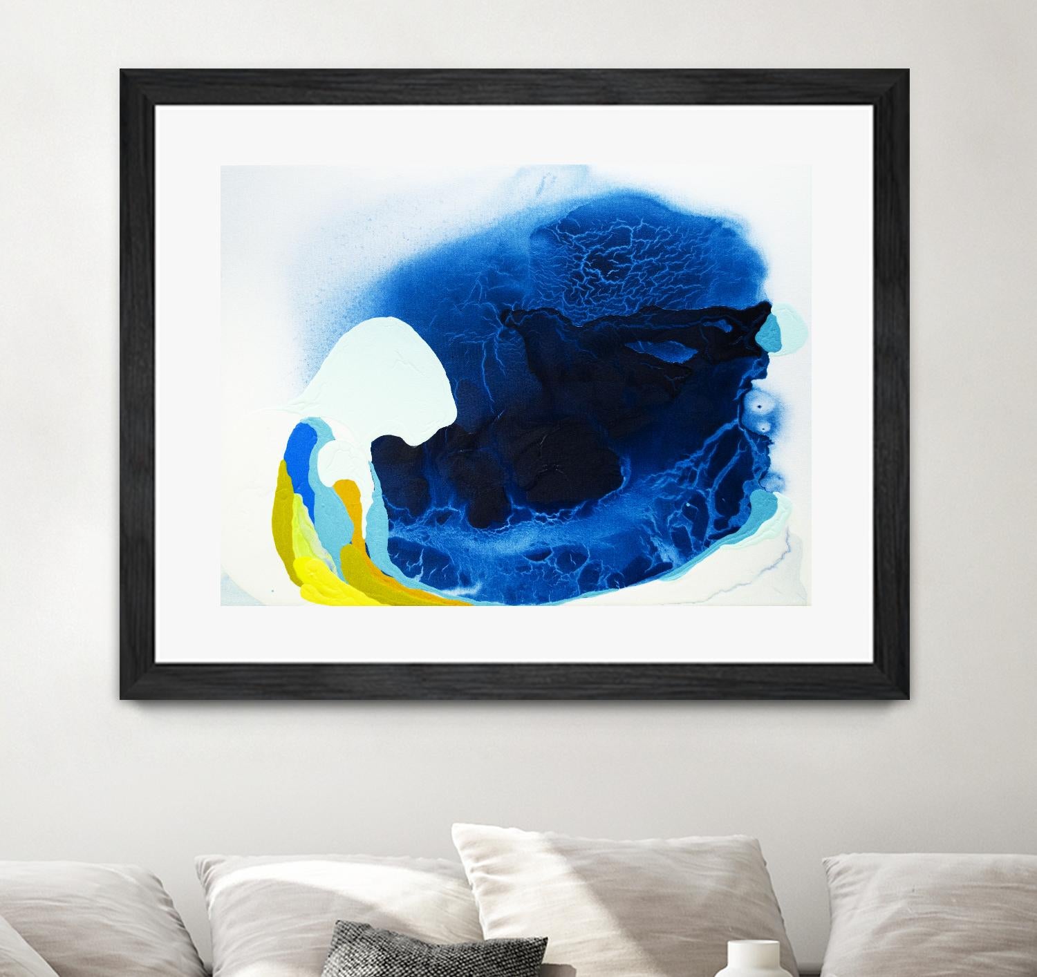 Maya V by Claire Desjardins on GIANT ART - blue abstract transparence