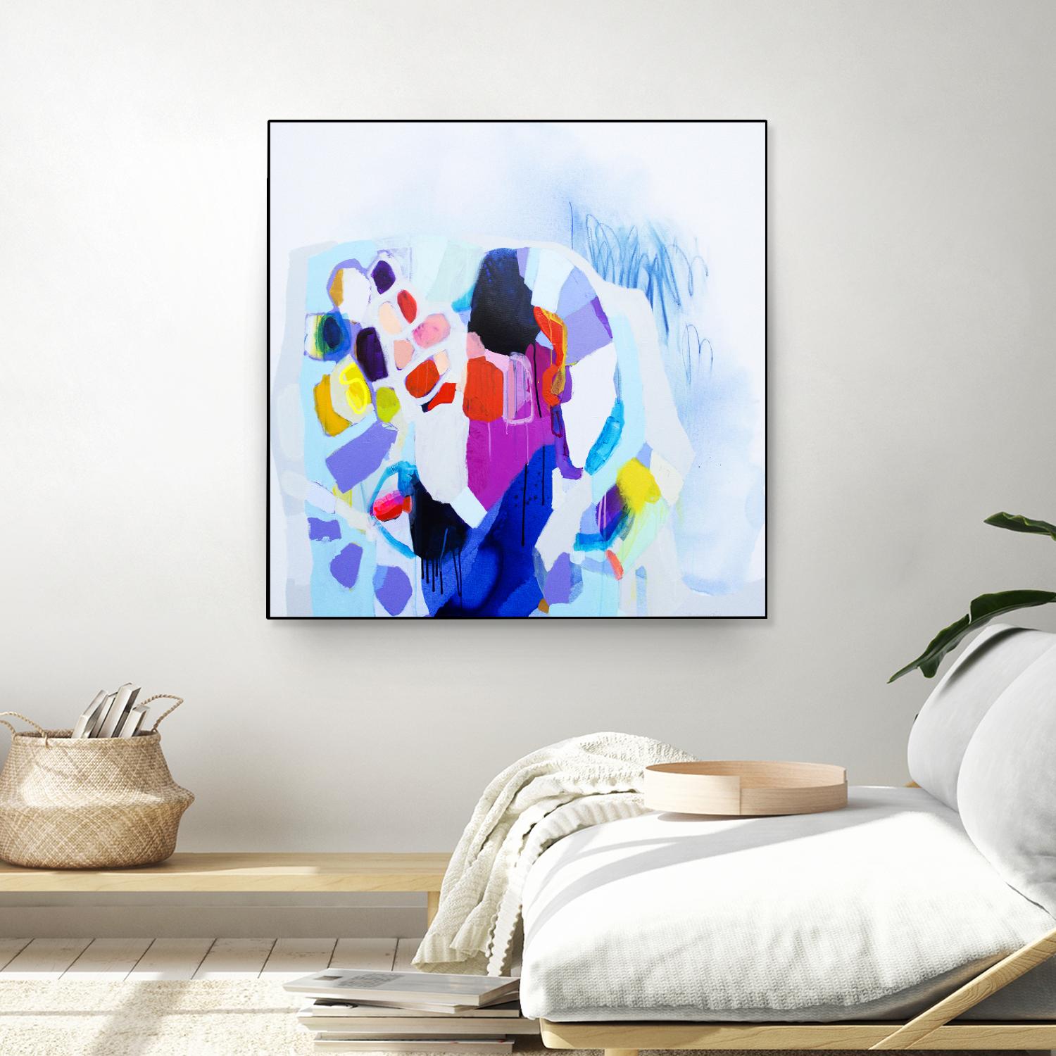 Now that we are we all friends by Claire Desjardins on GIANT ART - blue abstract