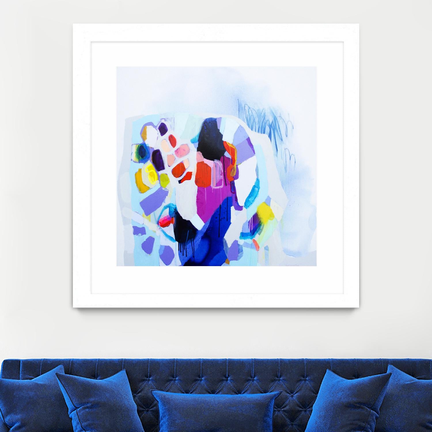 Now that we are we all friends by Claire Desjardins on GIANT ART - blue abstract