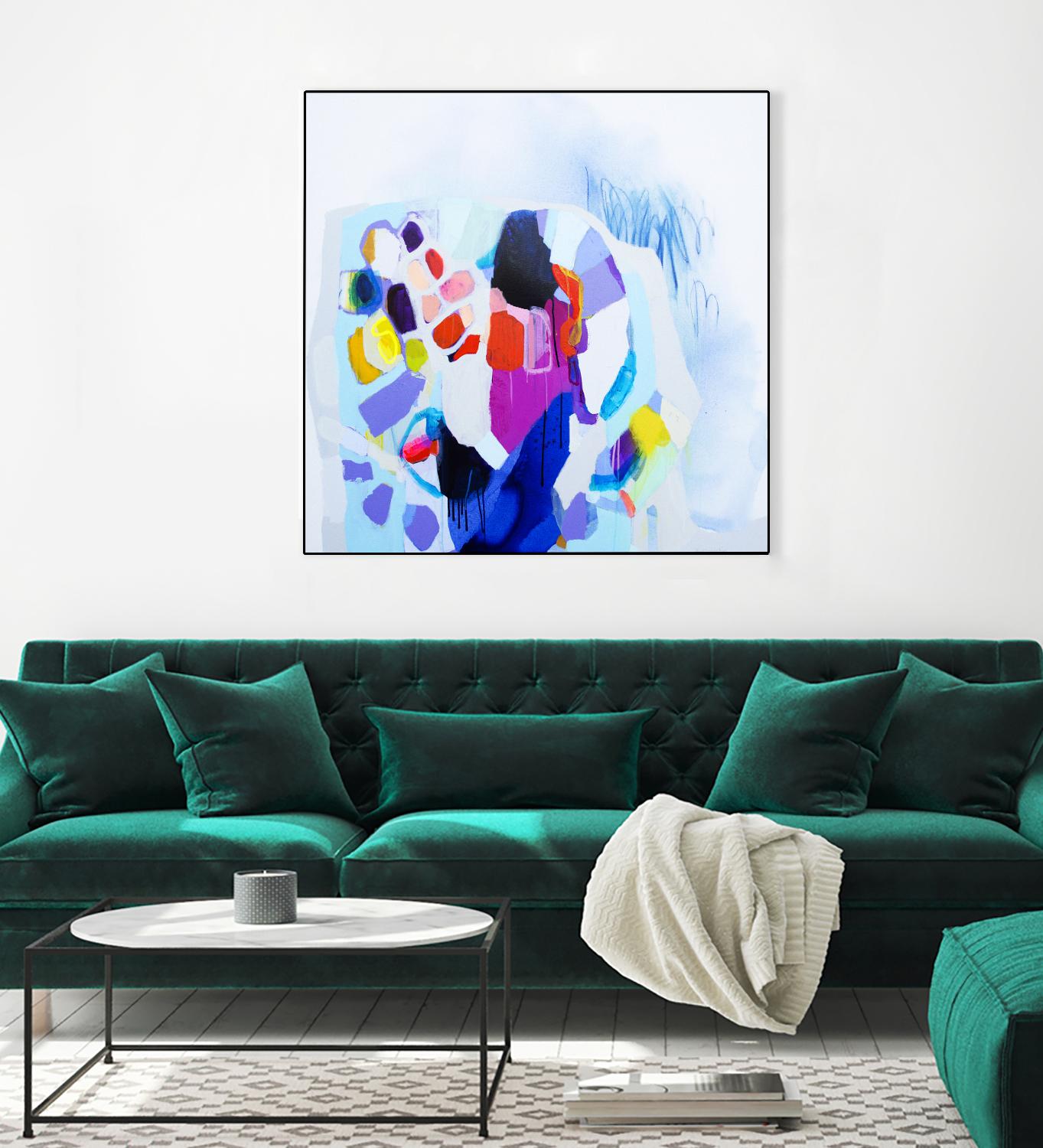 Now that we are we all friends by Claire Desjardins on GIANT ART - blue abstract