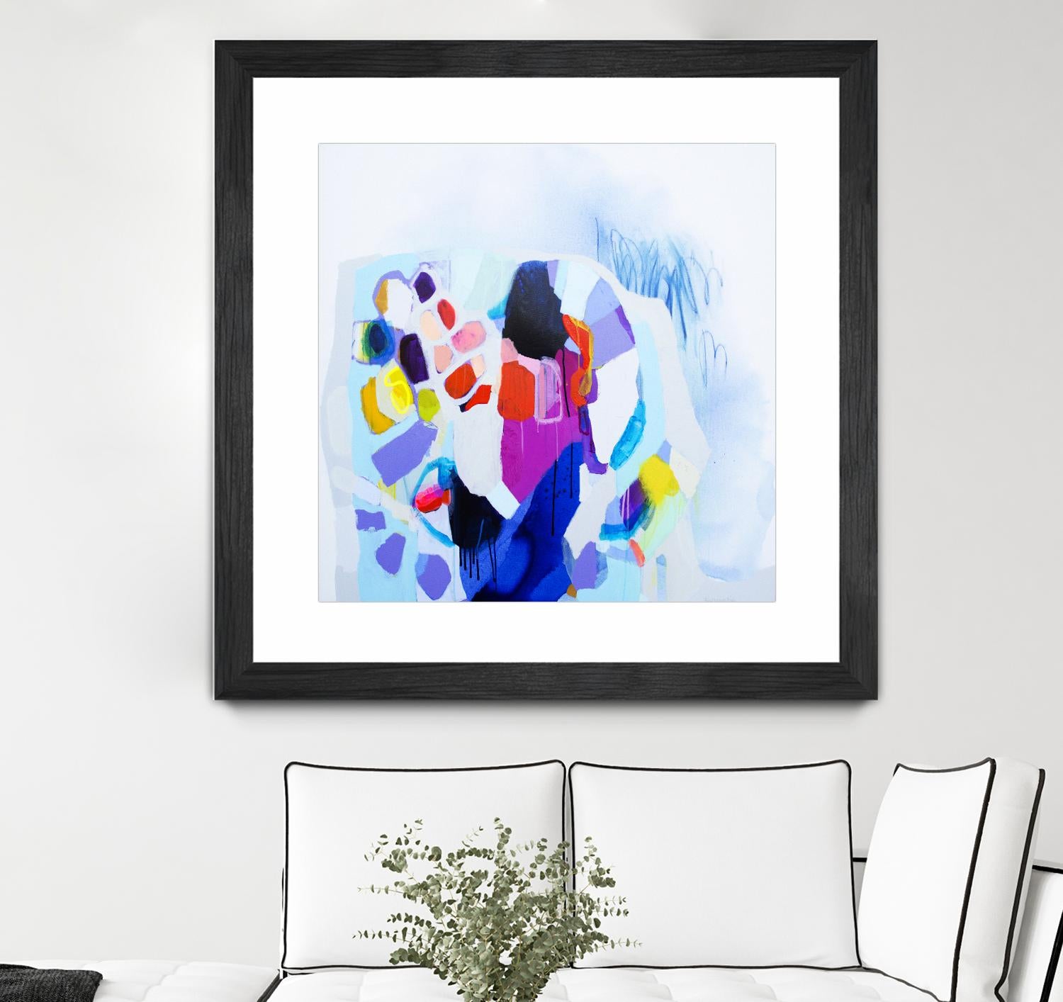Now that we are we all friends by Claire Desjardins on GIANT ART - blue abstract