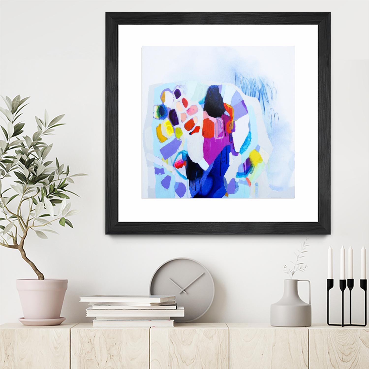 Now that we are we all friends by Claire Desjardins on GIANT ART - blue abstract