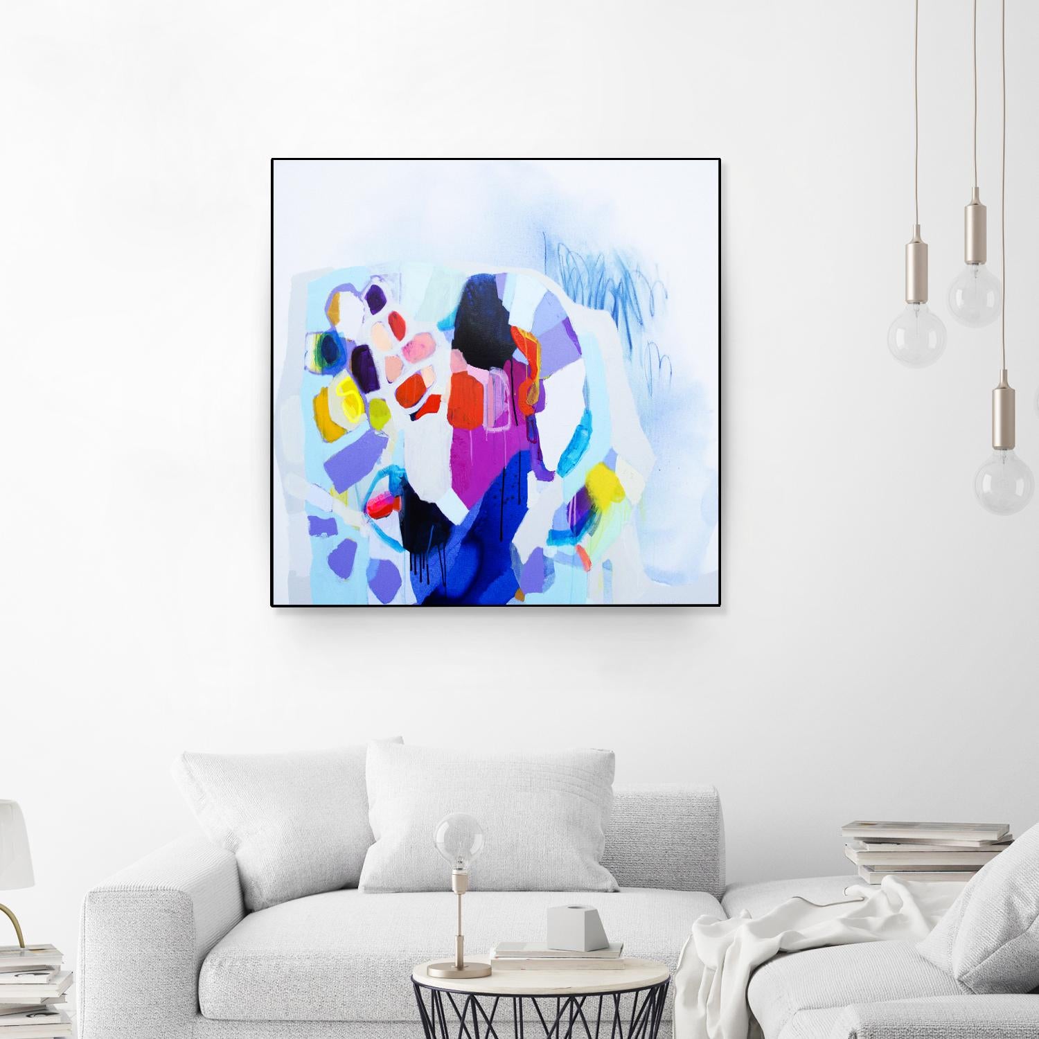 Now that we are we all friends by Claire Desjardins on GIANT ART - blue abstract