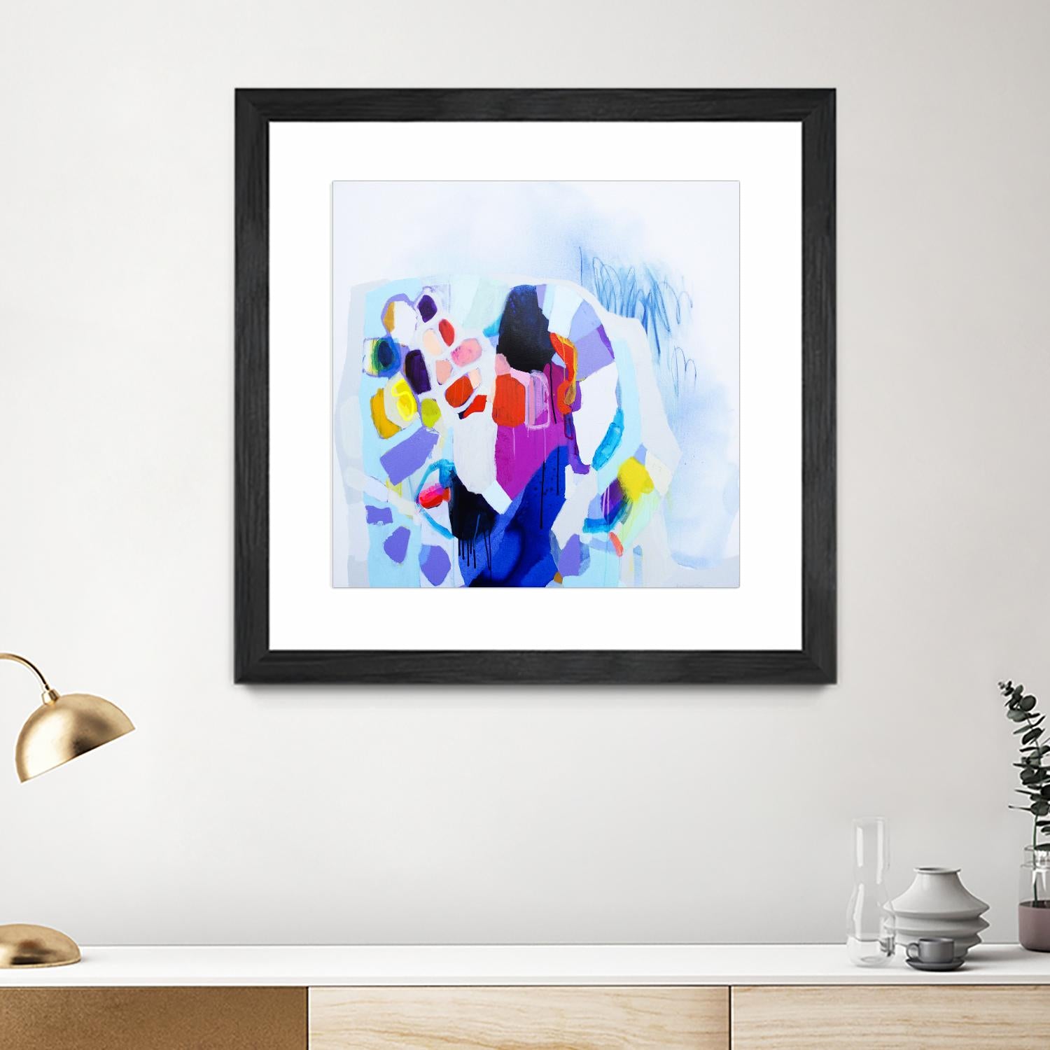 Now that we are we all friends by Claire Desjardins on GIANT ART - blue abstract