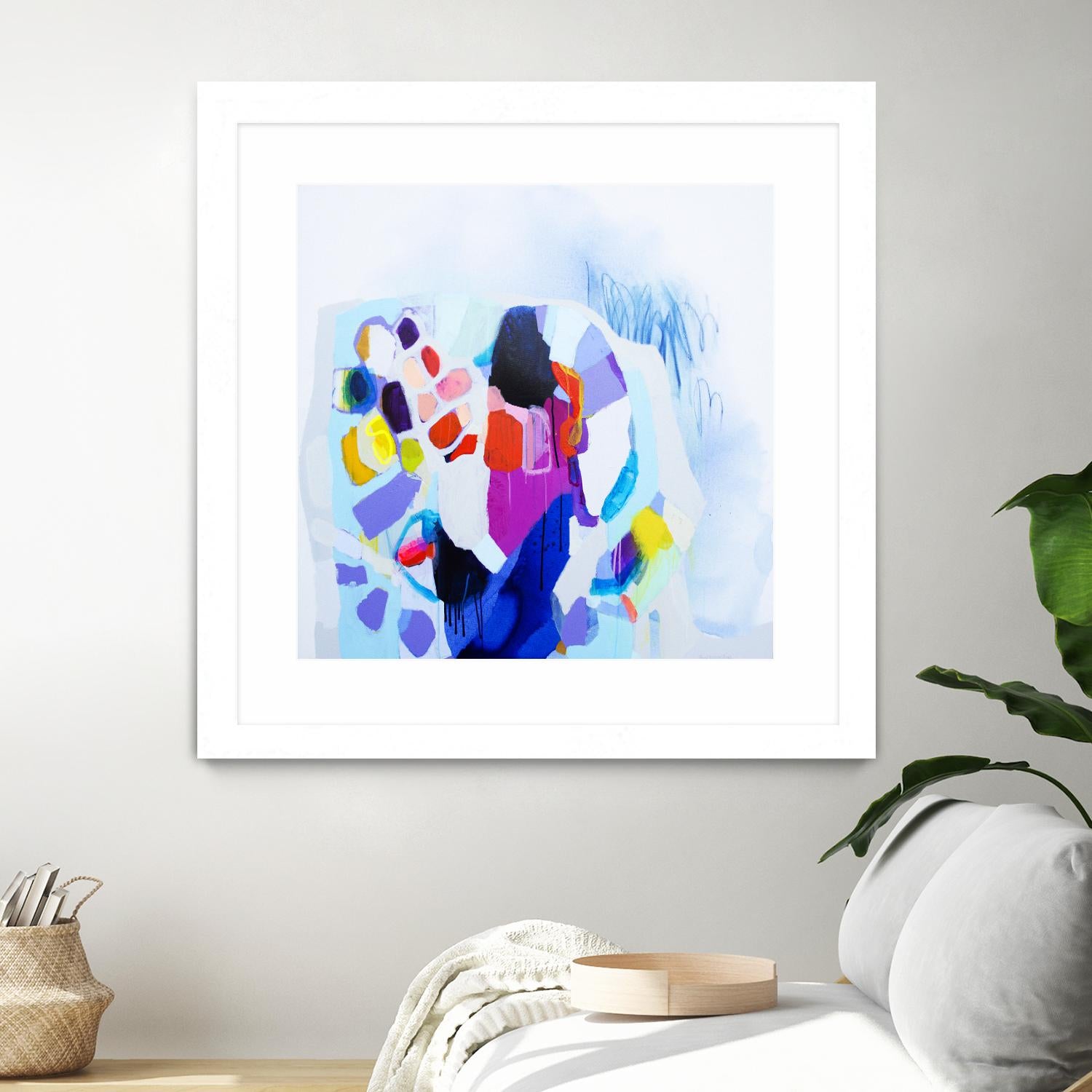 Now that we are we all friends by Claire Desjardins on GIANT ART - blue abstract