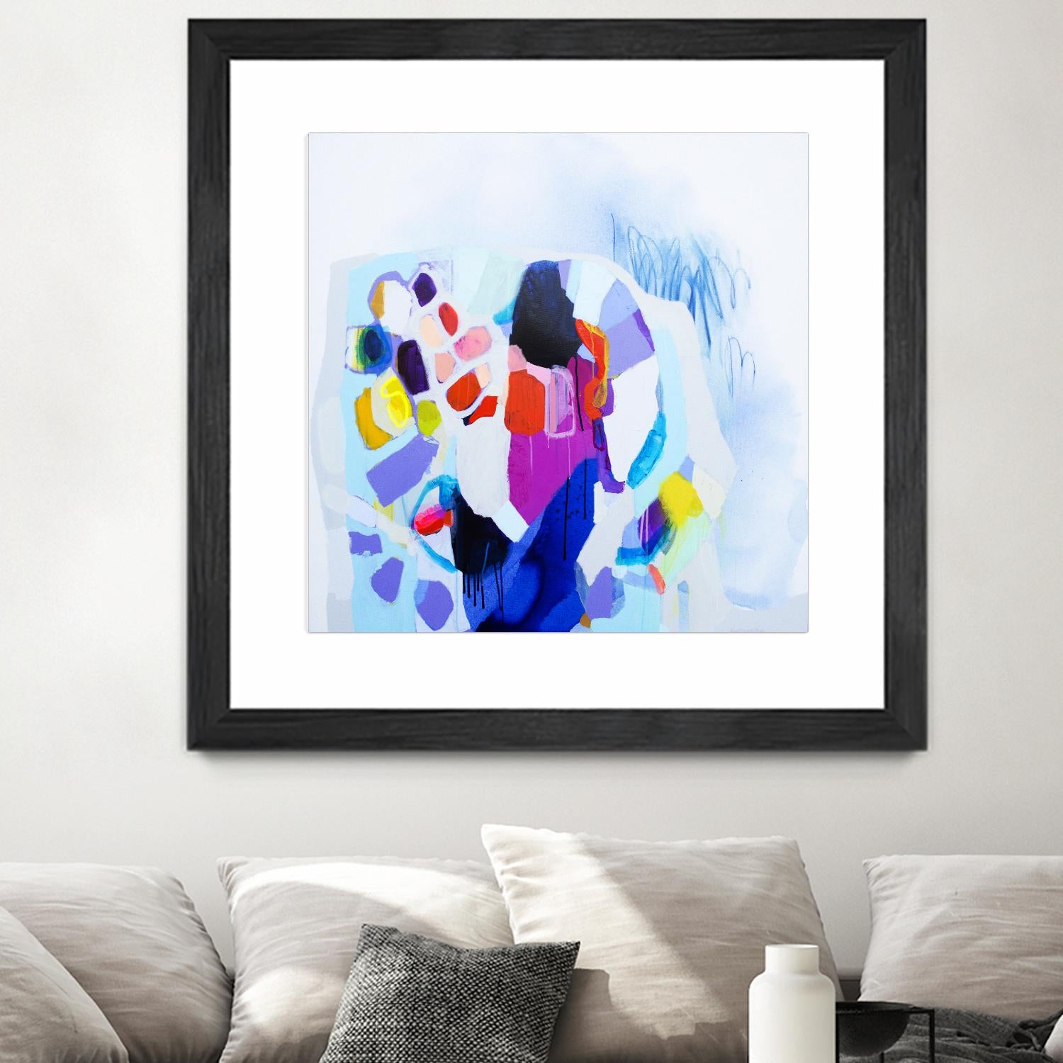 Now that we are we all friends by Claire Desjardins on GIANT ART - blue abstract