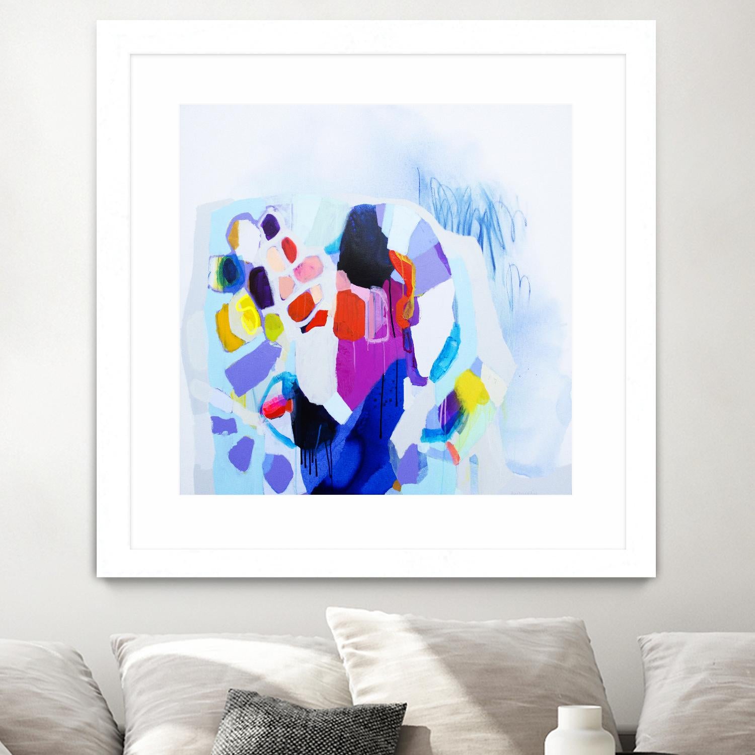 Now that we are we all friends by Claire Desjardins on GIANT ART - blue abstract