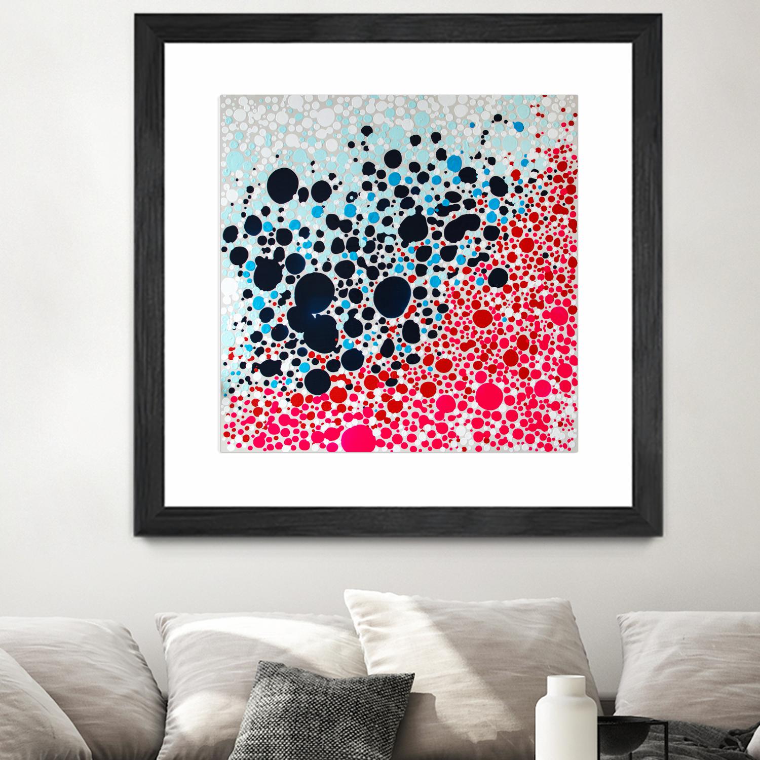 Puddles of people by Claire Desjardins on GIANT ART - blue abstract